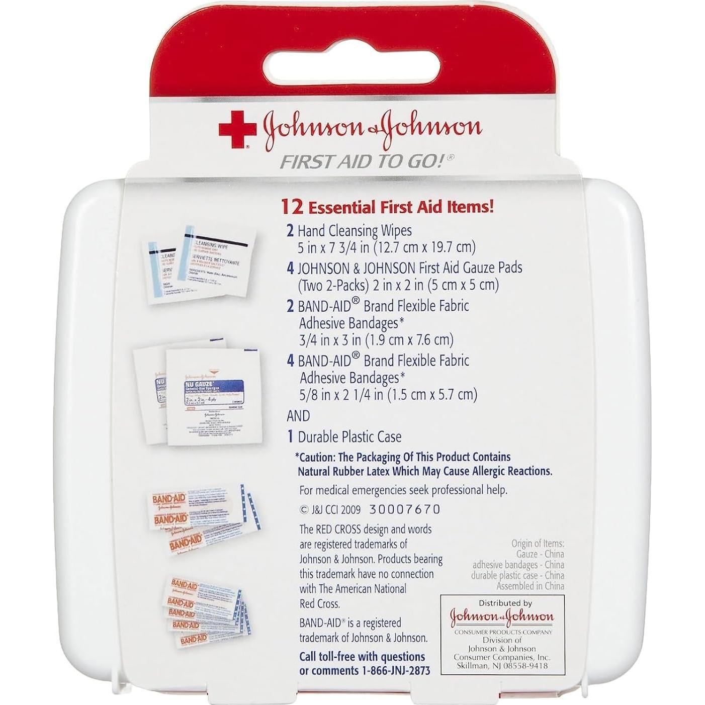 Kit de Primeros Auxilios Johnson & Johnson Viaje - Paquete de 3