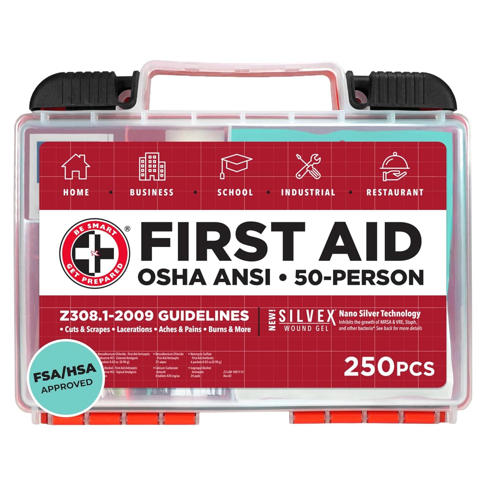 Kit de Primeros Auxilios Total Resources 250 Piezas para 50 Personas