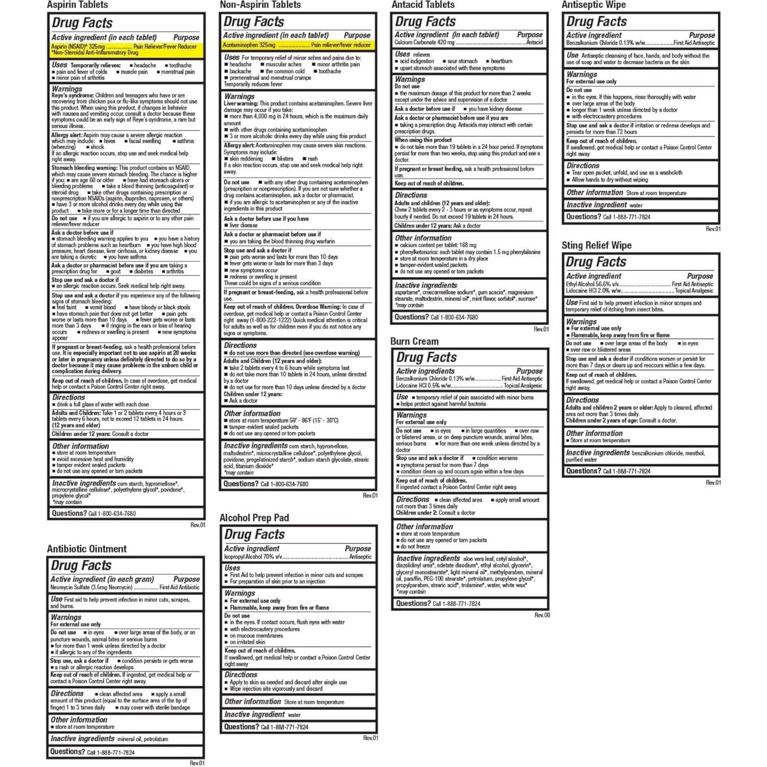 Kit de Primeros Auxilios Total Resources 250 Piezas para 50 Personas