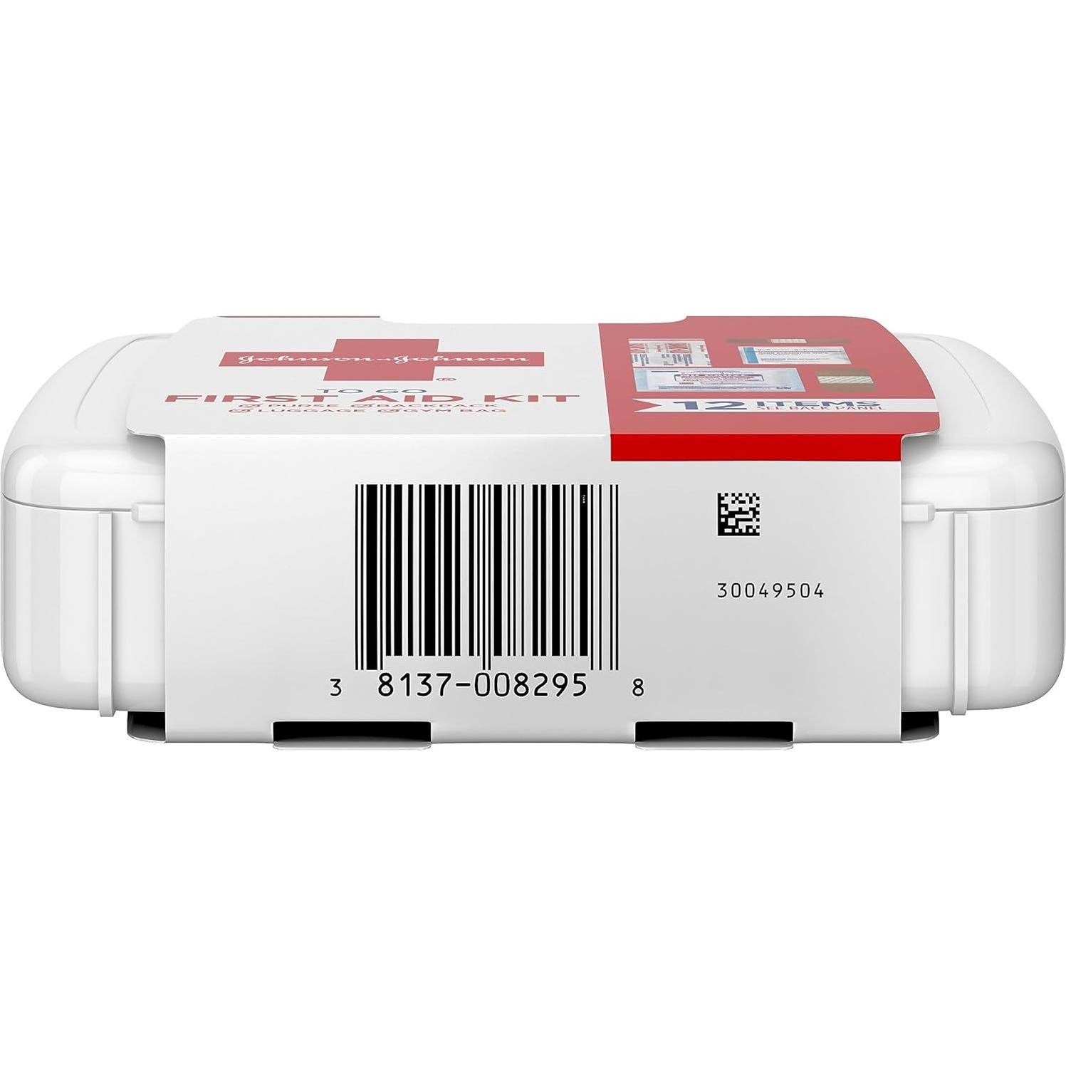 Johnson & Johnson Red Cross First Aid-to-Go Mini First Aid Kit, 12 Count (Pack of 48) total count 576