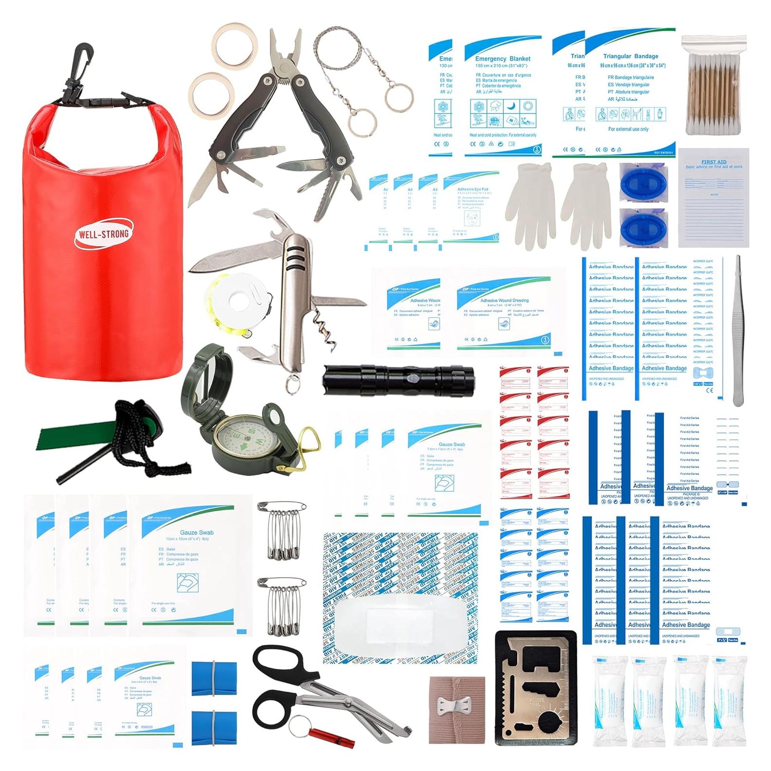 Kit de Primeros Auxilios Impermeable 3L YIWU con Supervivencia