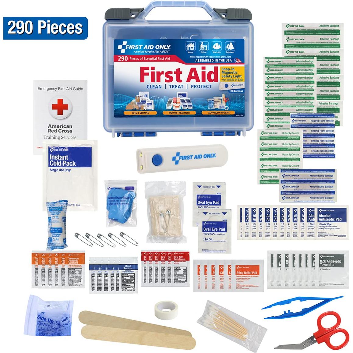 Kit de Primeros Auxilios Acme United 290 Piezas con Luz Magnética