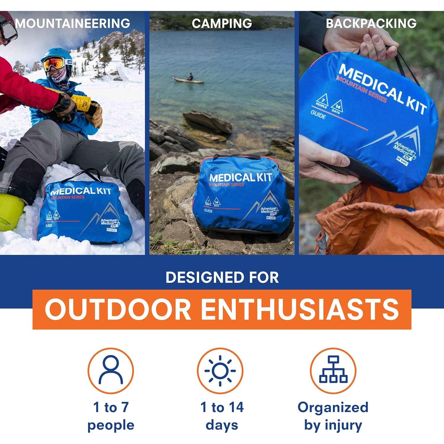 Kit de Primeros Auxilios Adventure Medical para 7 Personas - 163 Piezas