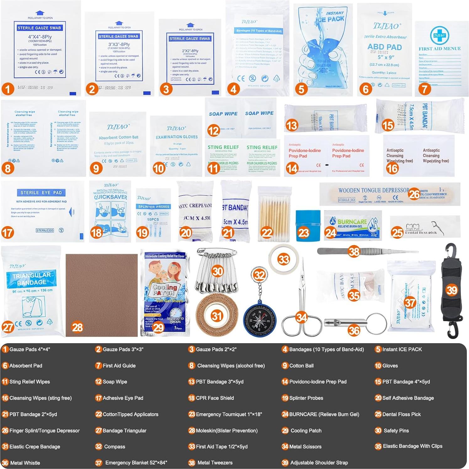 Kit de Primeros Auxilios Teliao Premium 430 Piezas para Emergencias
