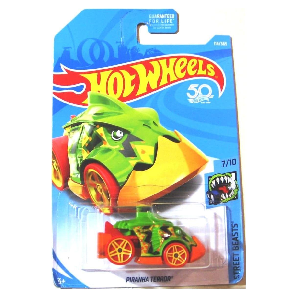 Hot Wheels Terror Piraña 2018 1:64 Verde Neón