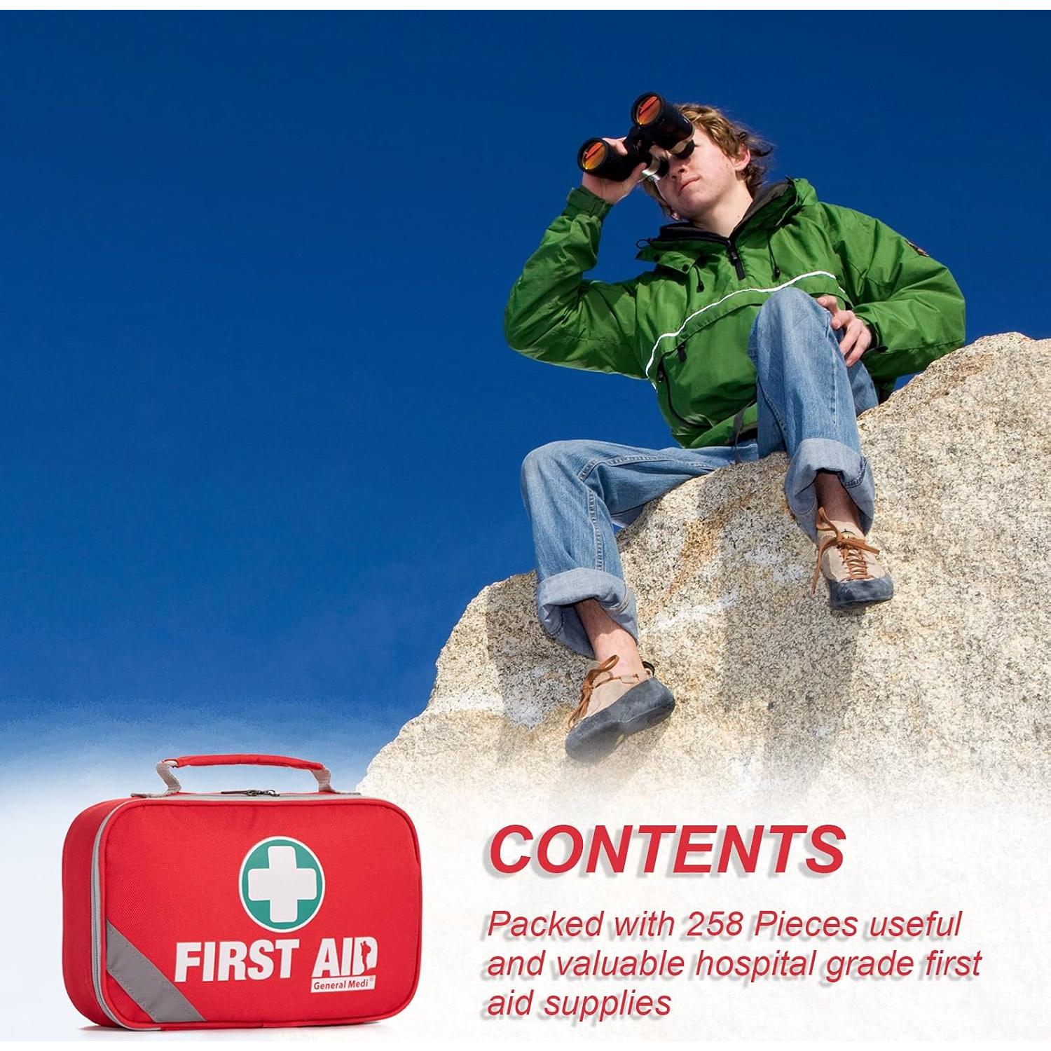 Kit de Primeros Auxilios General Medi 215 Piezas + Mini 43 Piezas