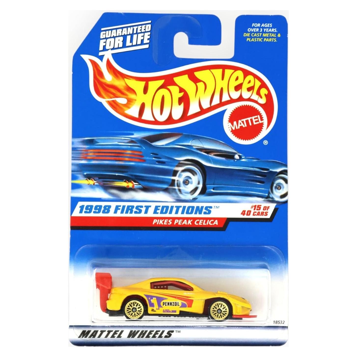 Hot Wheels Celica Pikes Peak 1998 Amarillo 1:64 Coleccionista