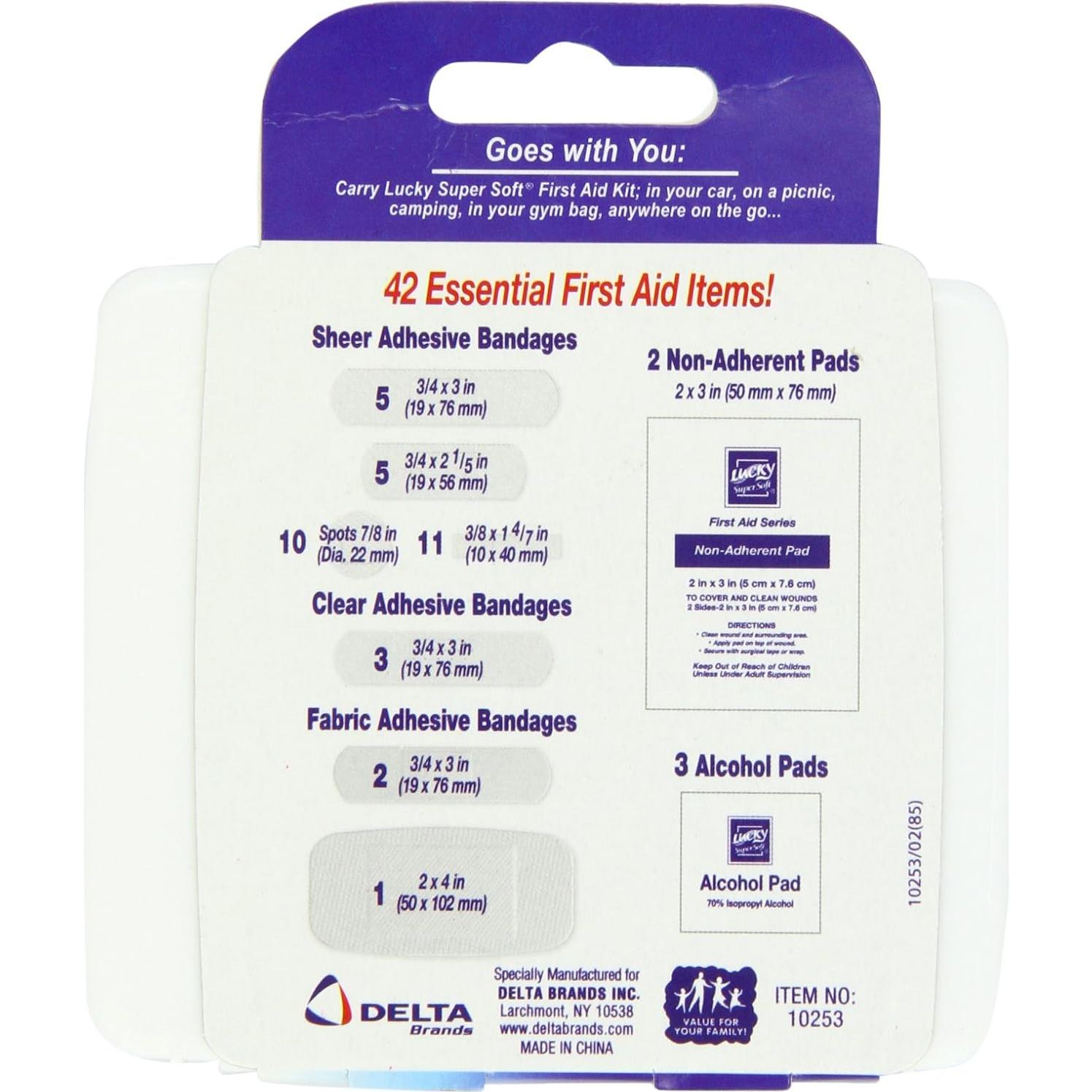 Kit de Primeros Auxilios Lucky Super Suave 42 Piezas