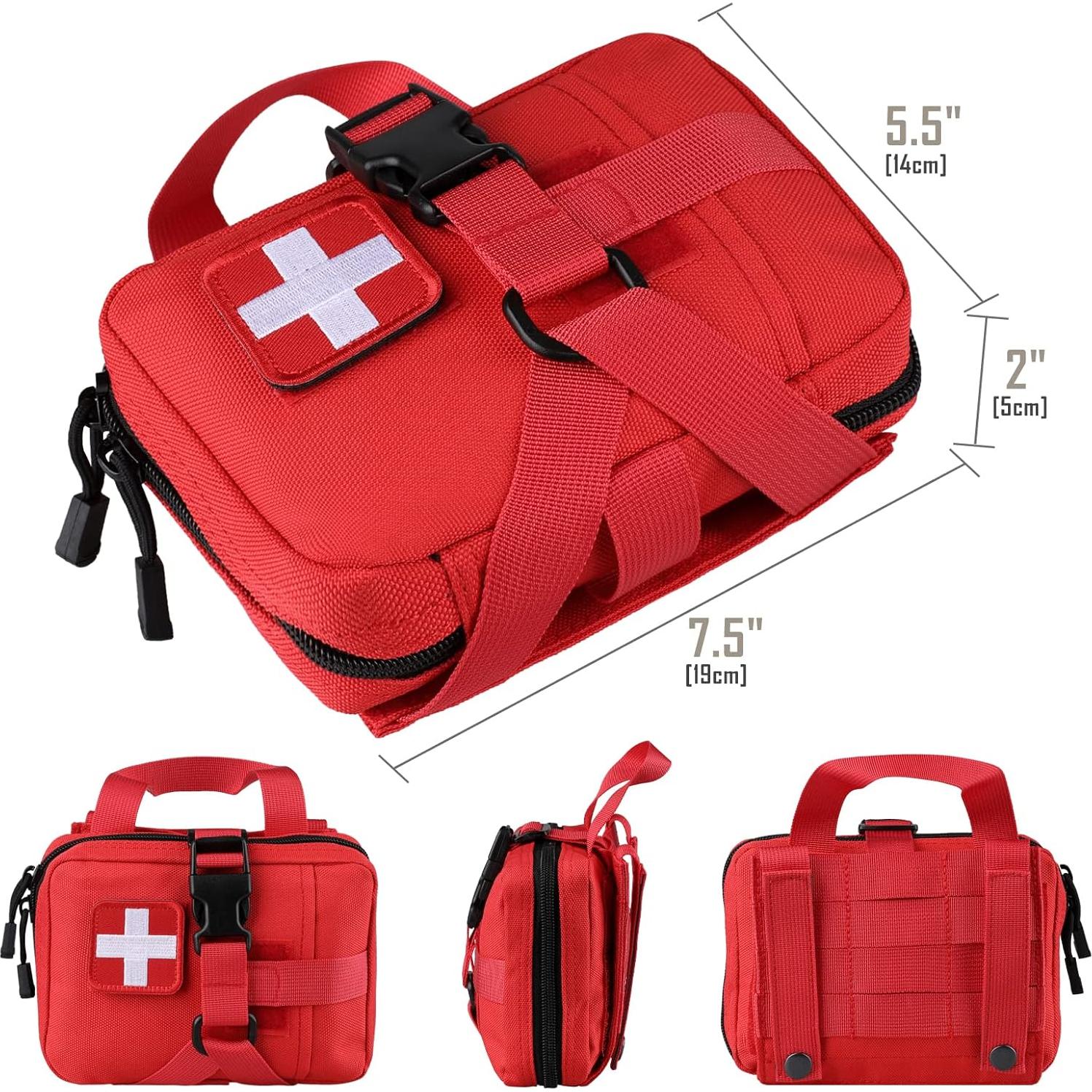 Bolsa Médica Táctica LIVANS IFAK Rojo 18x14x6 cm