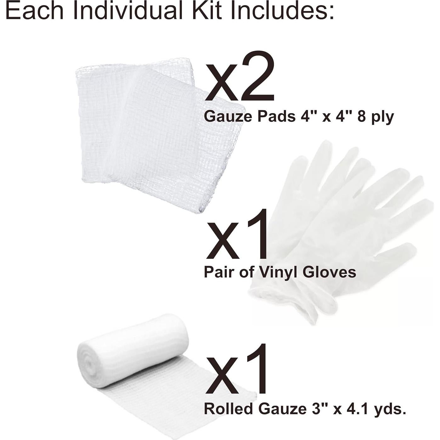 Caja de 100 Kits de Entrenamiento Primeros Auxilios MCR