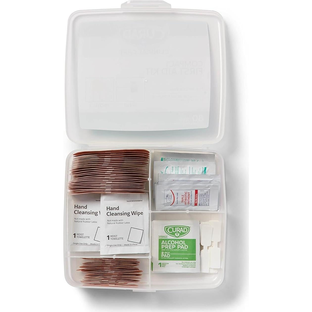 Kit de Primeros Auxilios Compacto CURAD 80 Unidades con Medicamentos