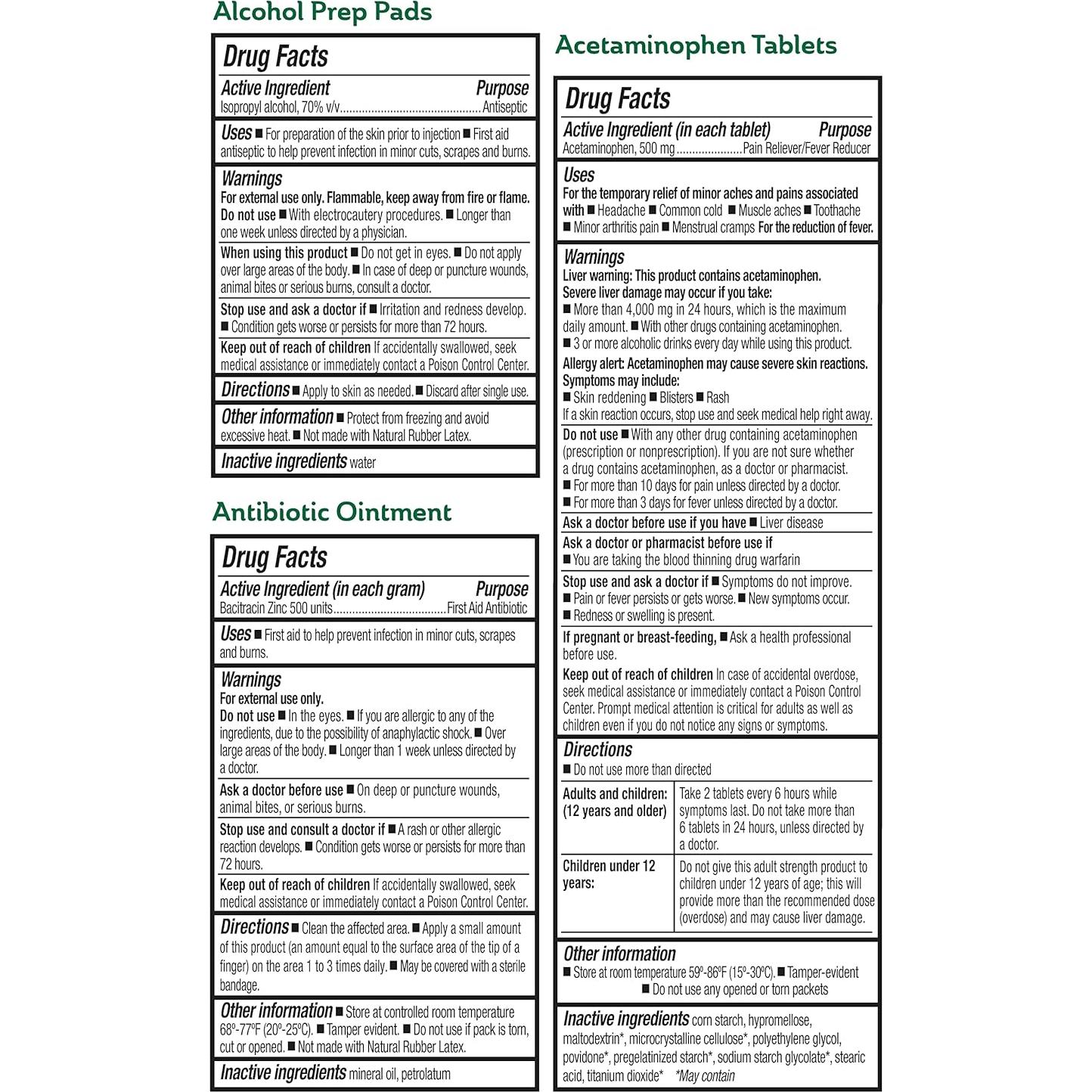 Kit de Primeros Auxilios Compacto CURAD 80 Unidades con Medicamentos