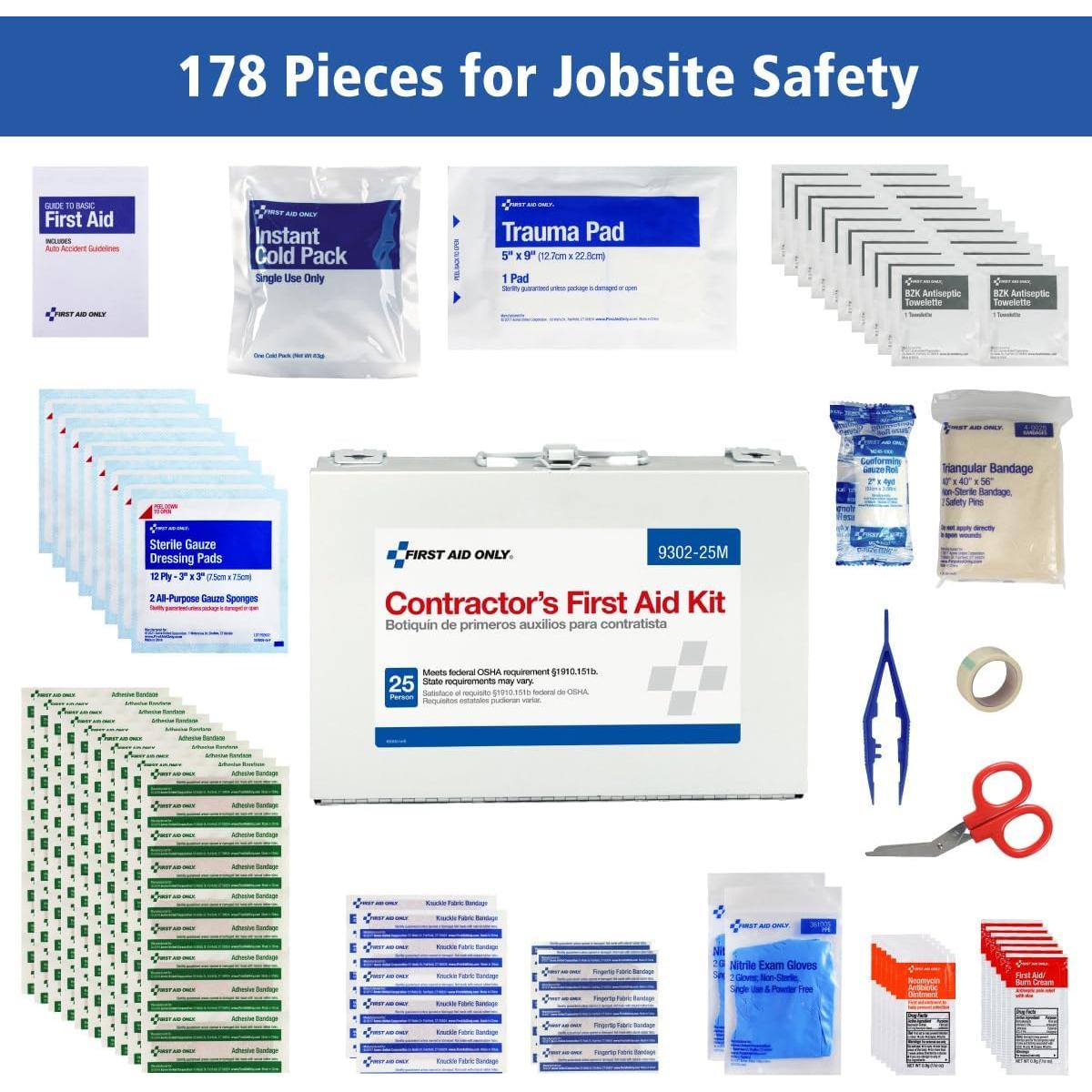 Kit de Primeros Auxilios First Aid Only 9302-25M para 25 Personas