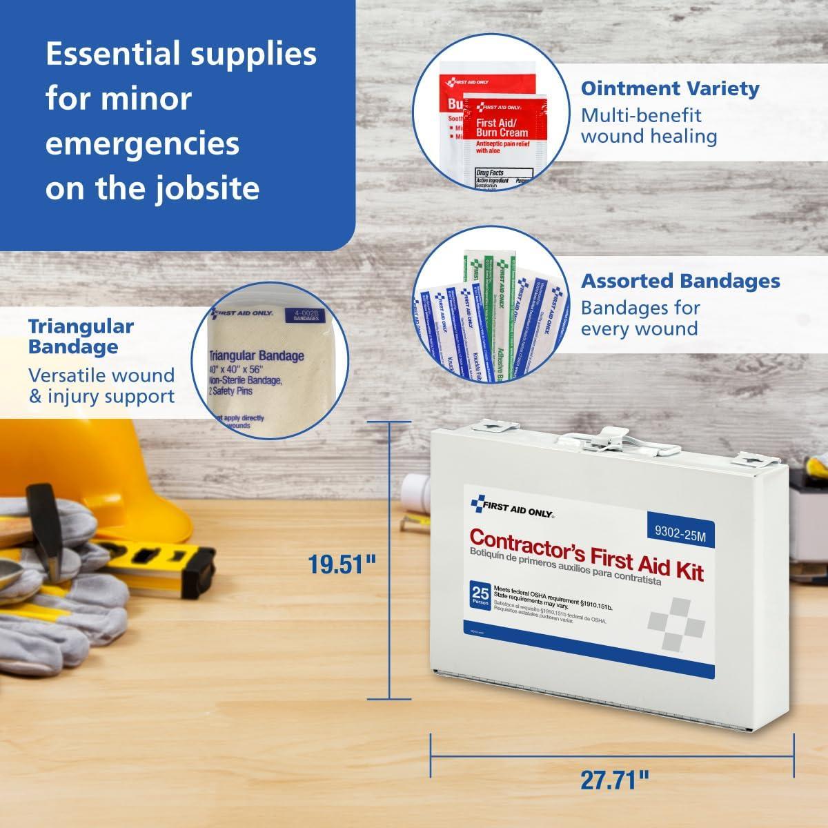 Kit de Primeros Auxilios First Aid Only 9302-25M para 25 Personas