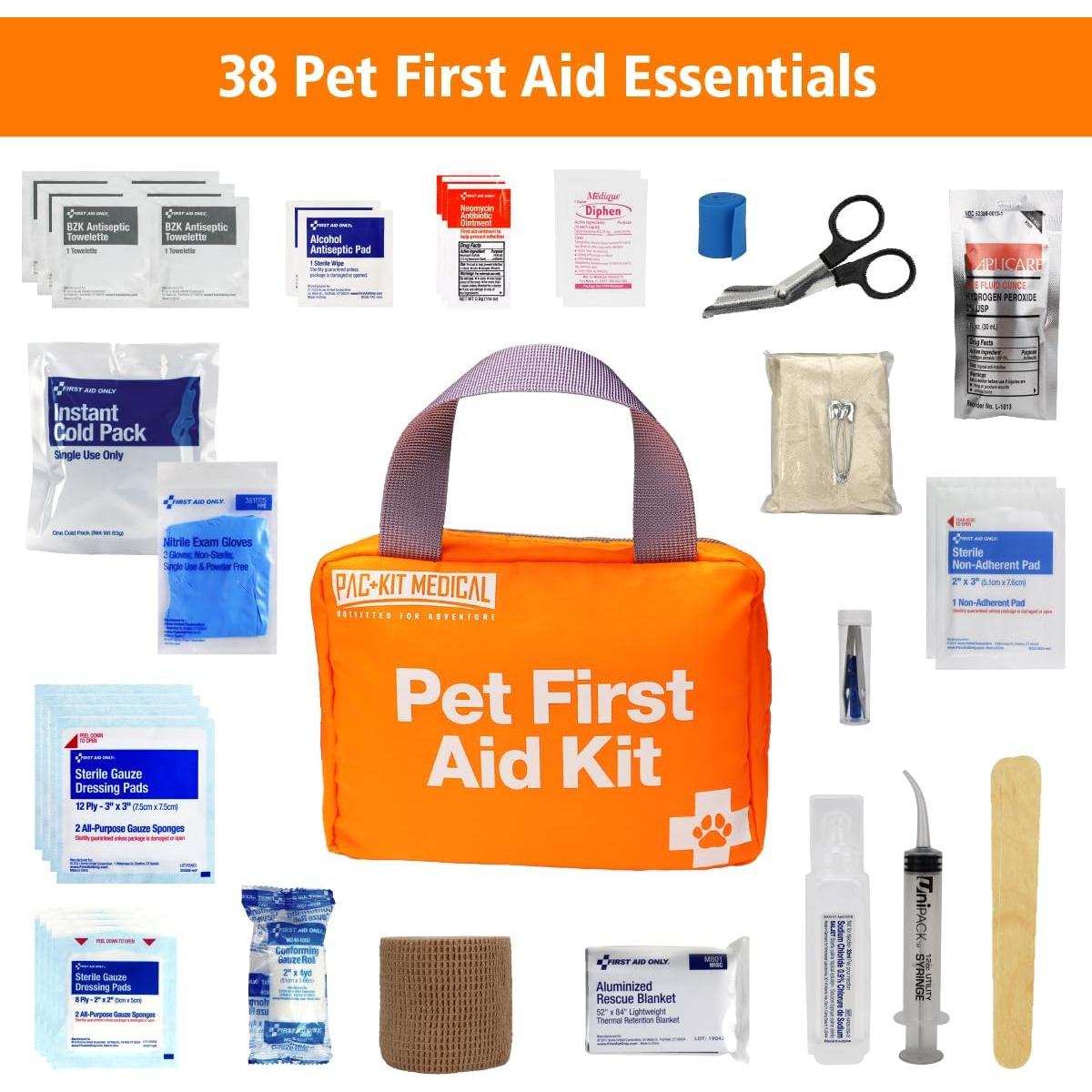 Kit de Primeros Auxilios para Mascotas Pac-Kit 38 Piezas