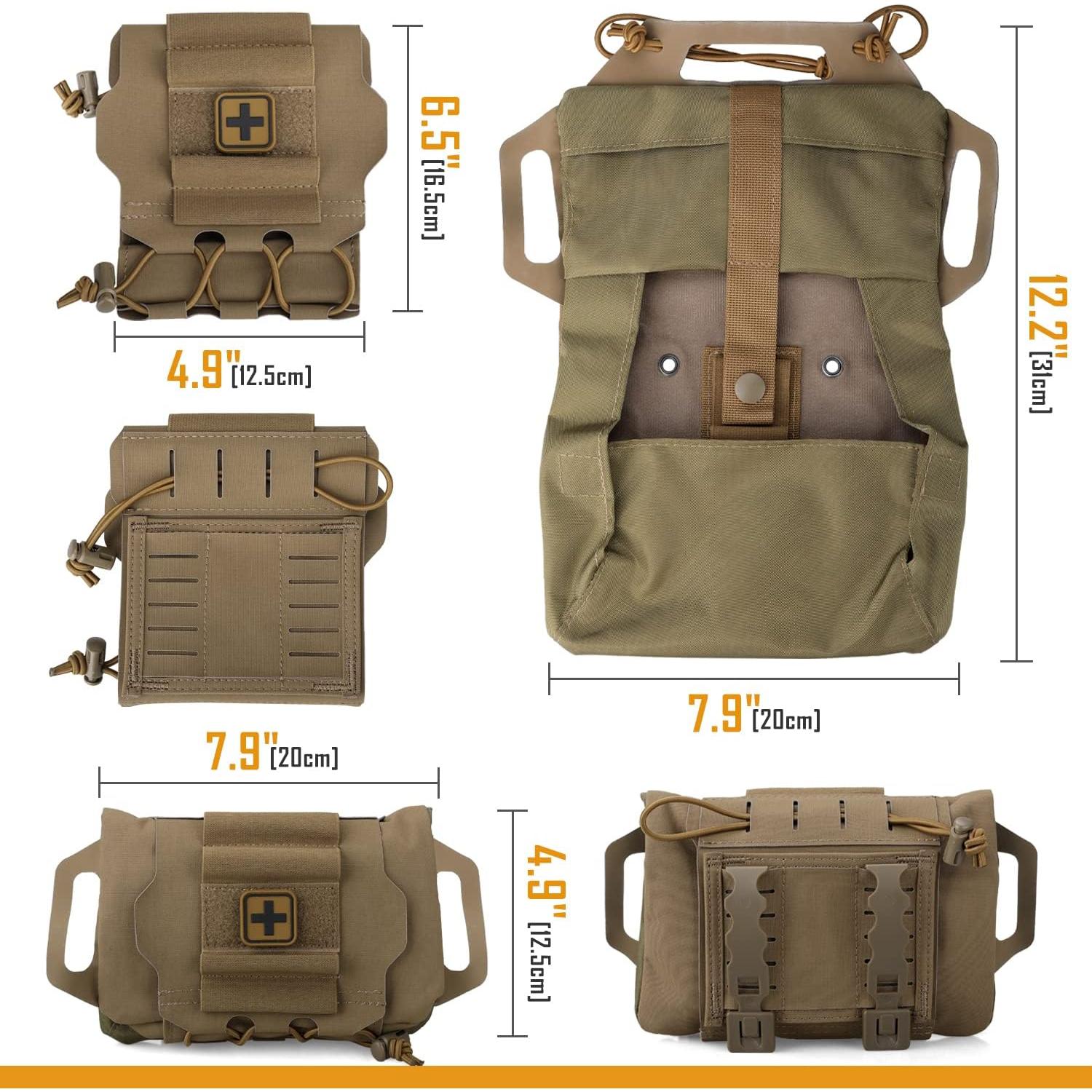 Bolsa de Primeros Auxilios IFAK LIVANS Caqui Modular 350g