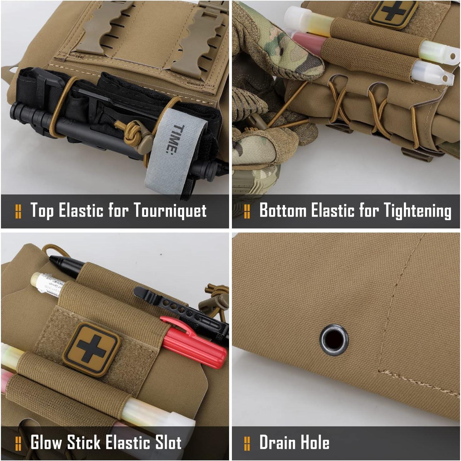 Bolsa de Primeros Auxilios IFAK LIVANS Caqui Modular 350g