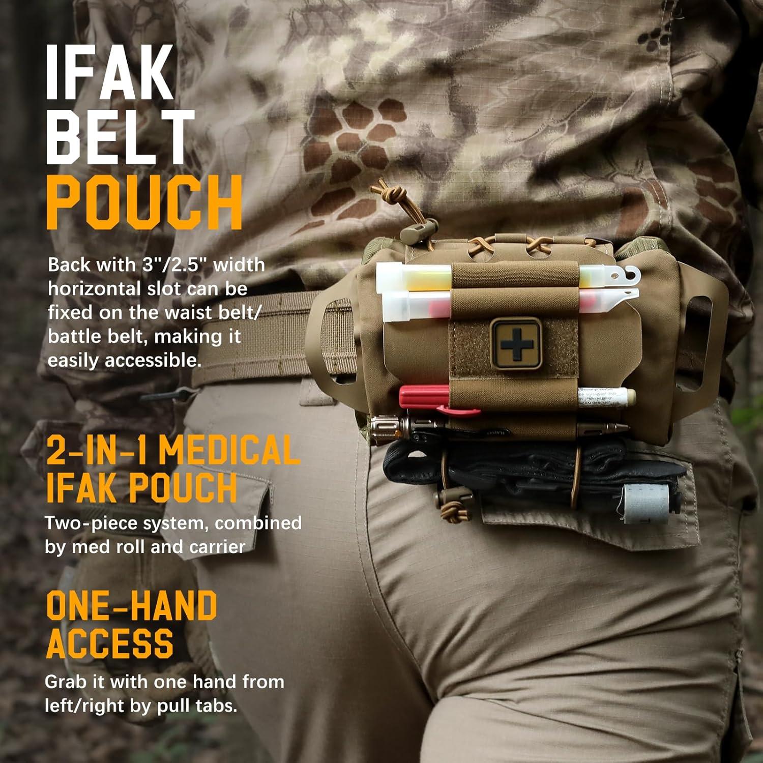 Bolsa de Primeros Auxilios IFAK LIVANS Caqui Modular 350g