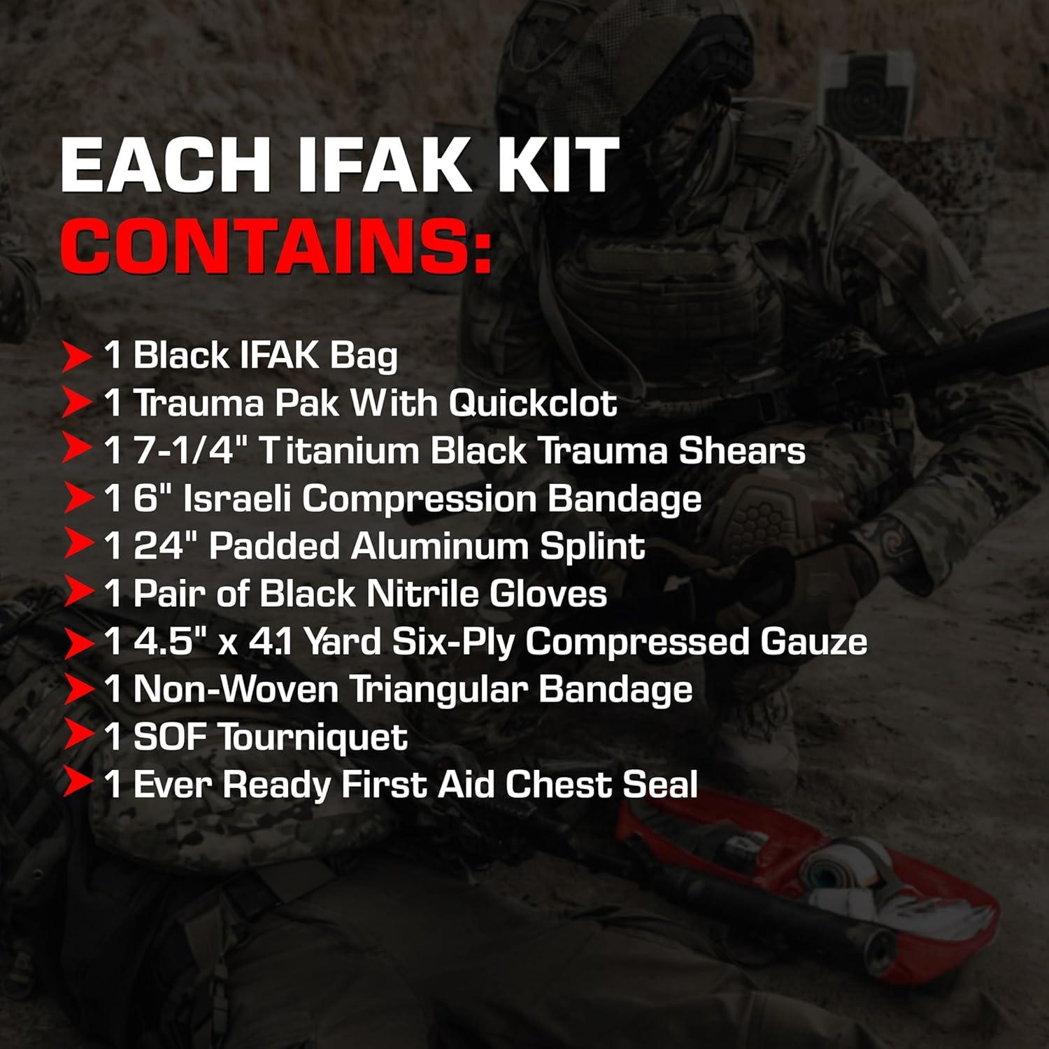 Kit IFAK Premium MediTac - Trauma Pak, Torniquete SOF, Vendaje