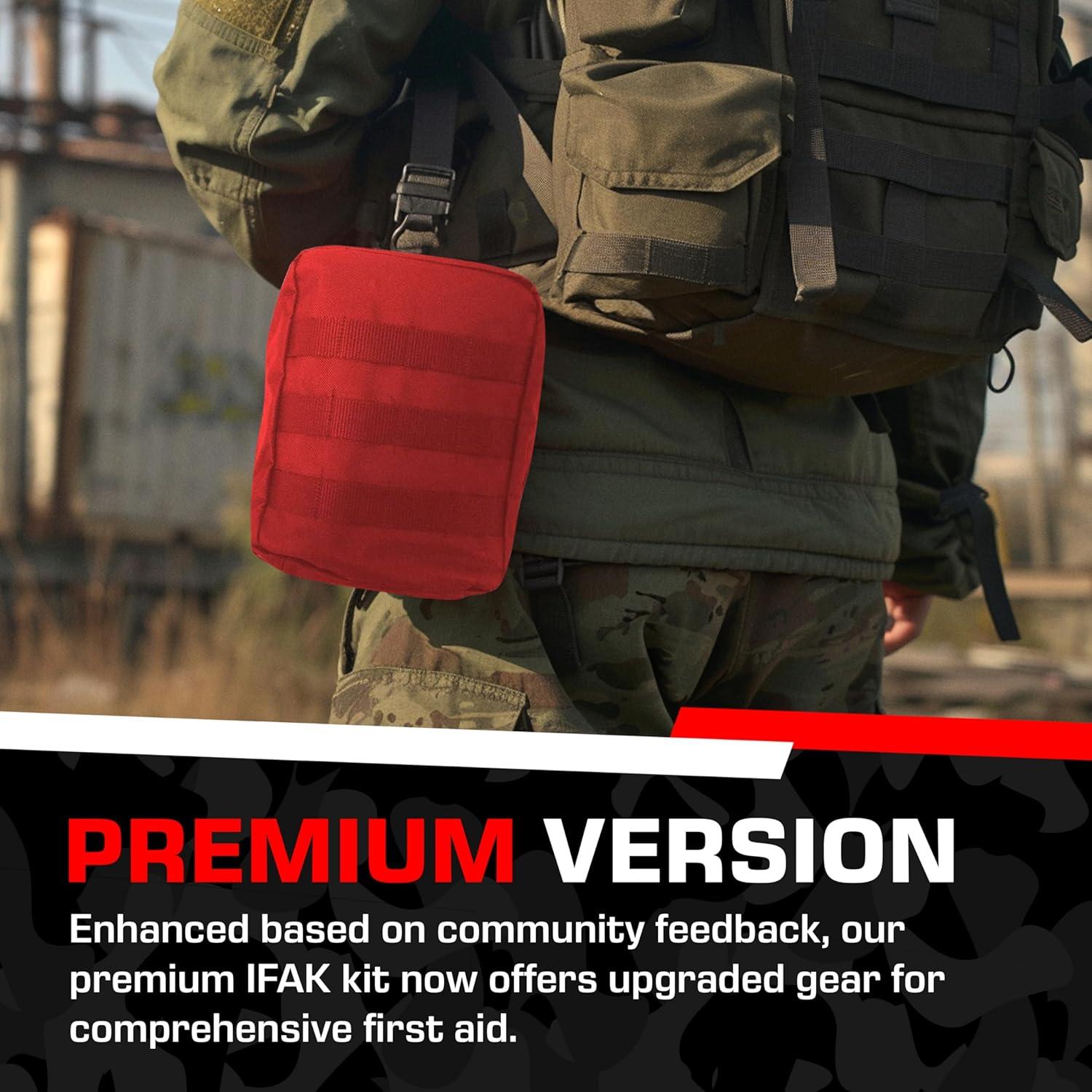 Kit IFAK Premium MediTac - Trauma Pak, Torniquete SOF, Vendaje