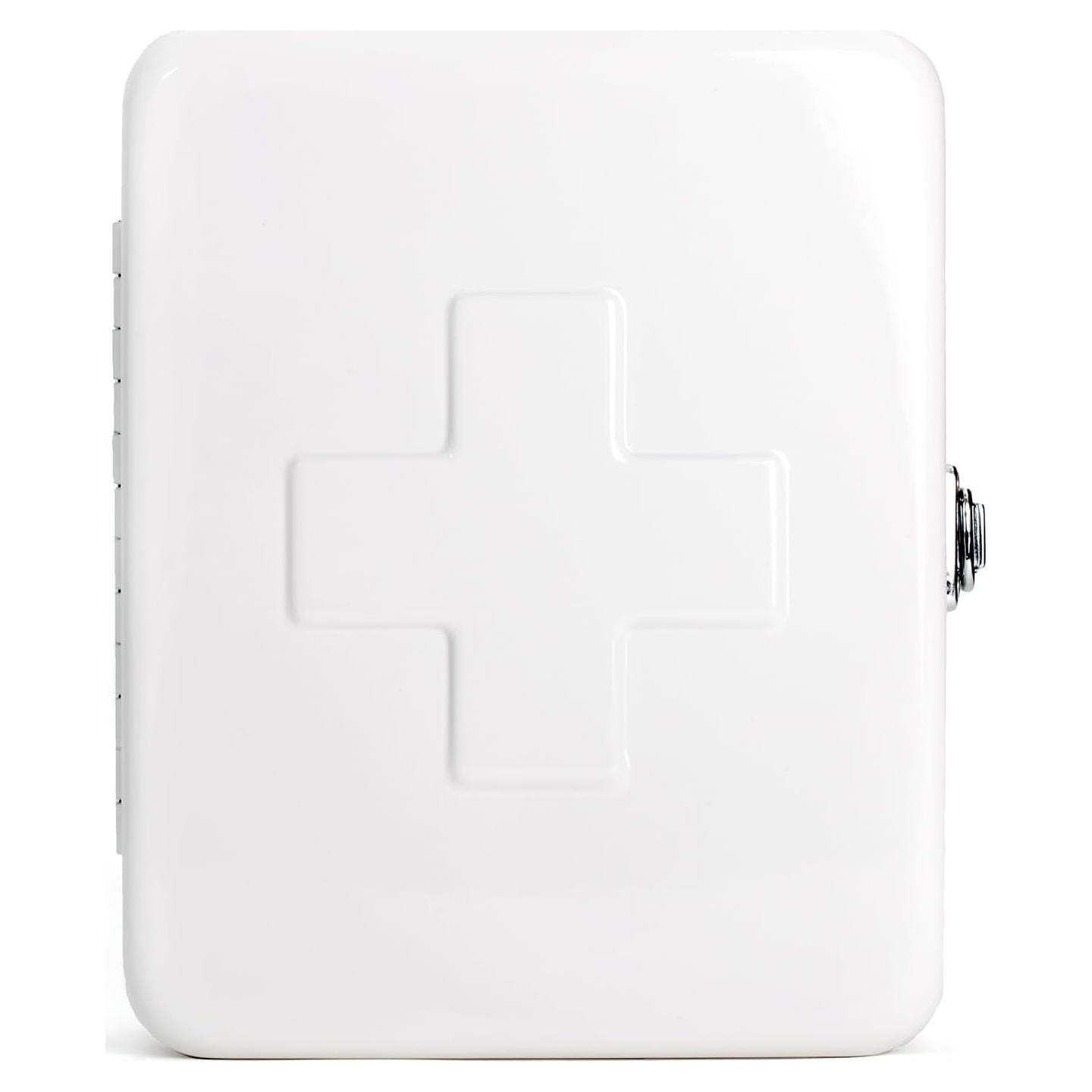 Estuche de Primeros Auxilios Kikkerland Acero Blanco 15.2x7.6x19cm