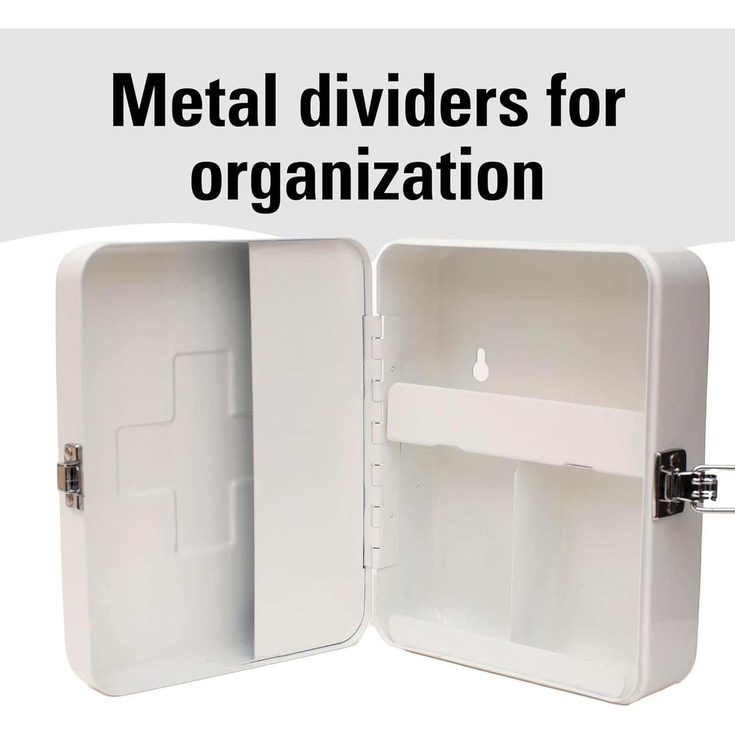 Estuche de Primeros Auxilios Kikkerland Acero Blanco 15.2x7.6x19cm