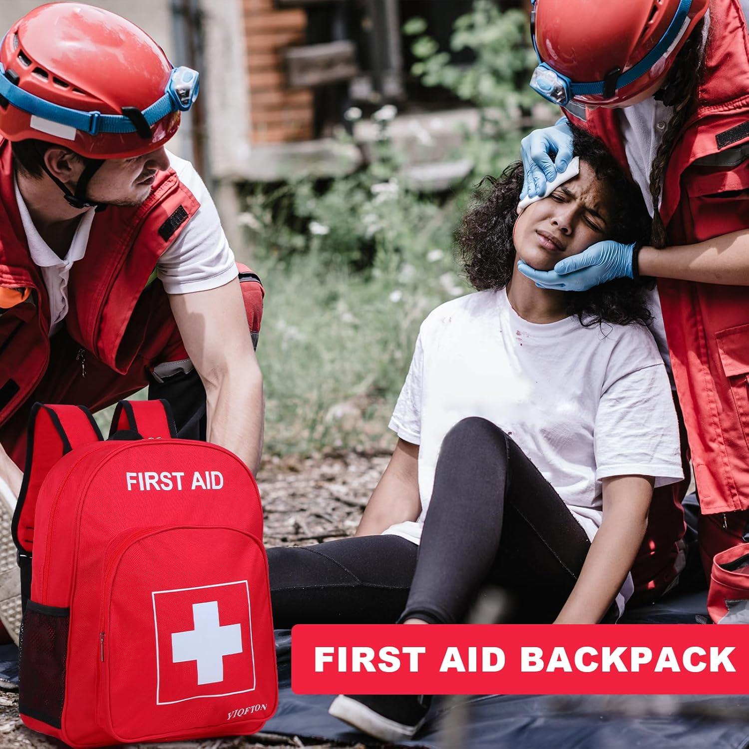 Mochila de Primeros Auxilios Vacía YIQFTON Impermeable 18L Roja