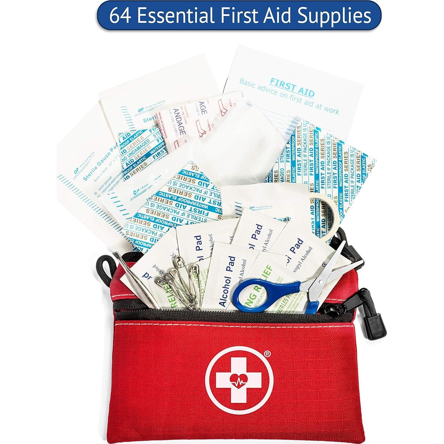 Kit de Primeros Auxilios Swiss Safe 64 Piezas para Viaje