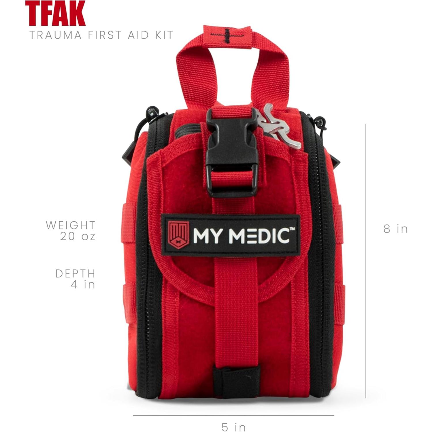 Kit de Primeros Auxilios Mi Medic TFAK Rojo - 35 Elementos