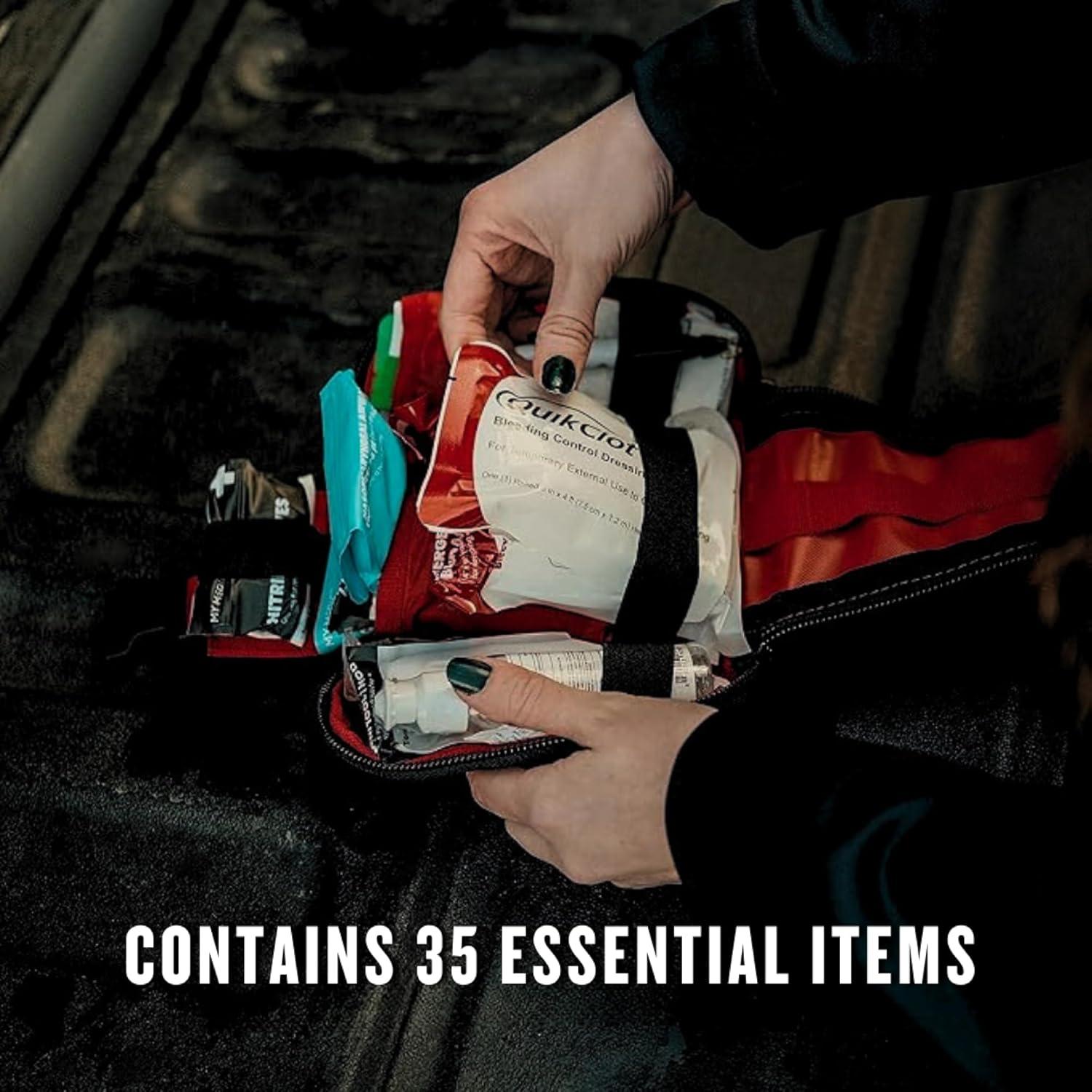 Kit de Primeros Auxilios Mi Medic TFAK Rojo - 35 Elementos