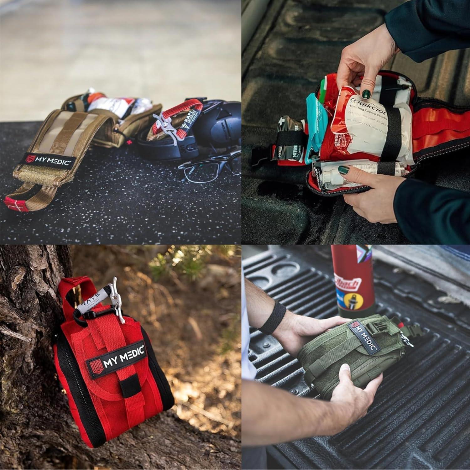 Kit de Primeros Auxilios Mi Medic TFAK Rojo - 35 Elementos