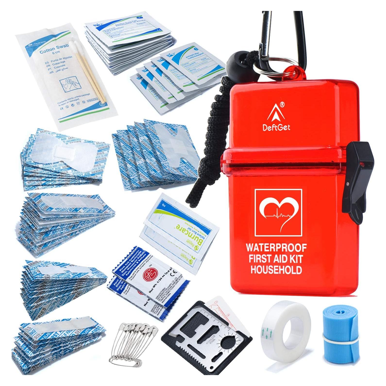 Kit de Primeros Auxilios Impermeable Deftget 65 Piezas Compacto