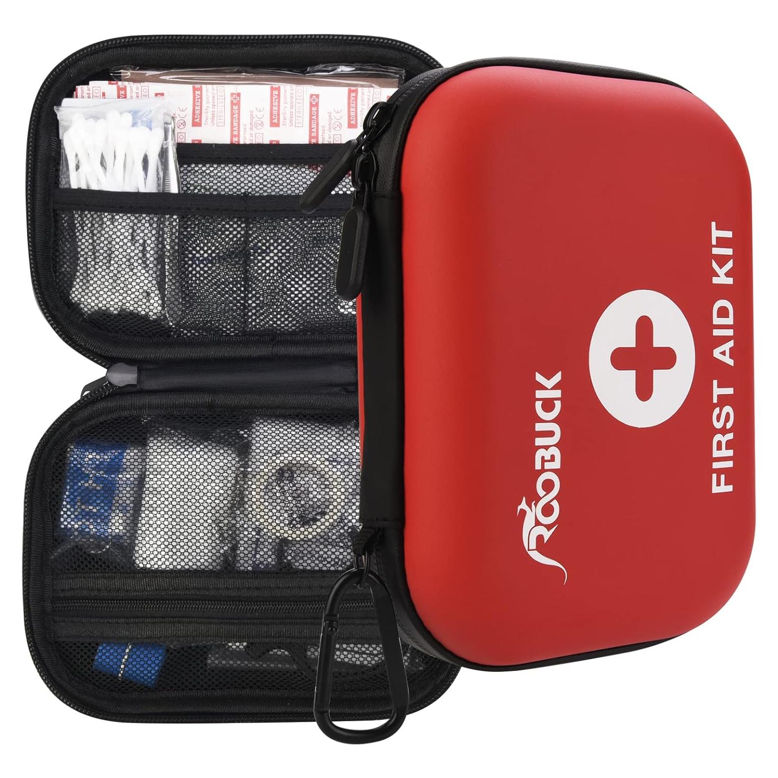 First Aid Kit for Hiking, Backpacking, Camping, Travel, Car & Cycling. with Waterproof Laminate Bags You Protect Your Supplies! Be Prepared for All Outdoor Adventures or at Home & Work (Red)