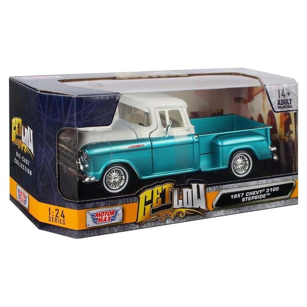 Camión Pickup Stepside Chevy 3100 Turquesa 1/24 Motormax