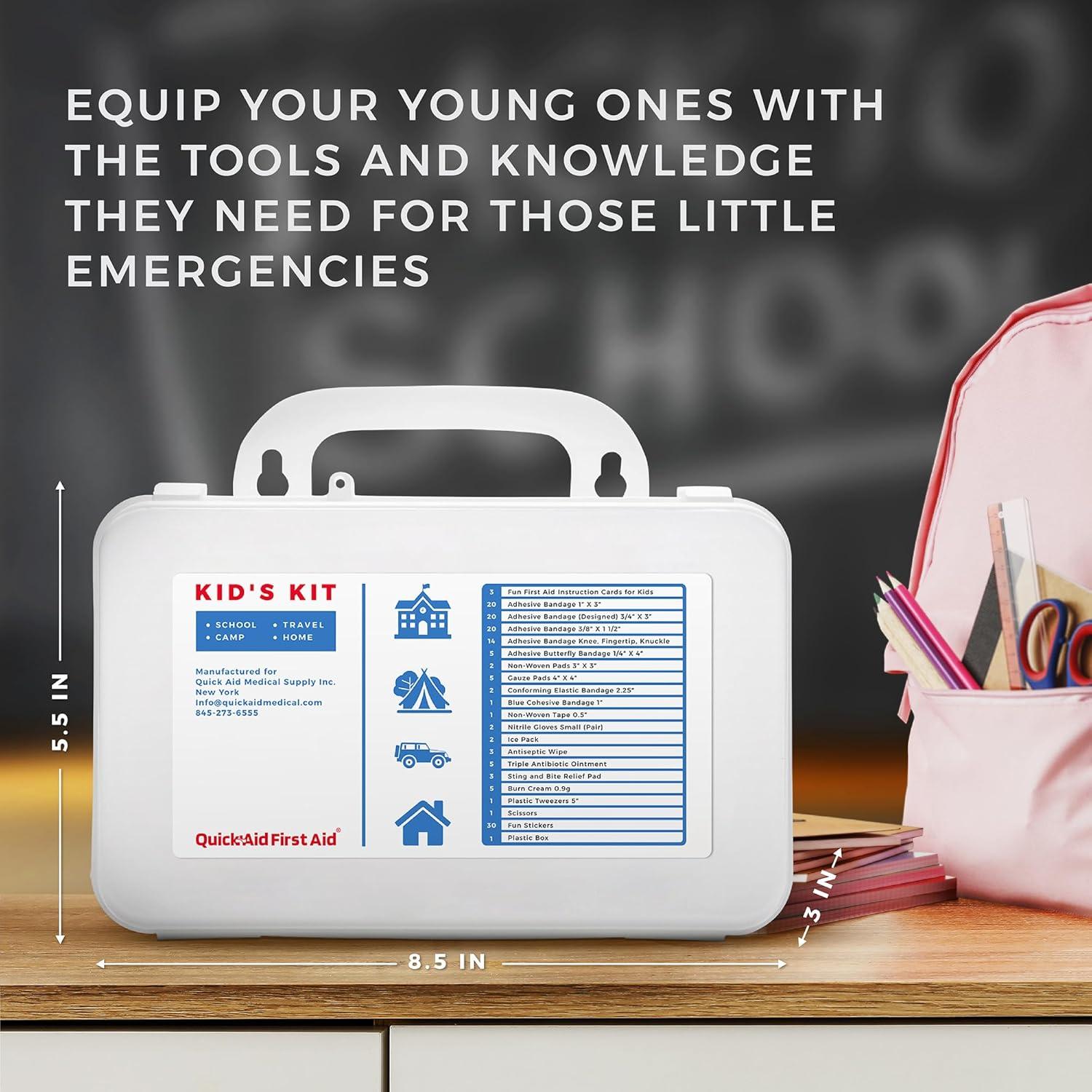 Kit de Primeros Auxilios Quick Aid para Niños - 145 Piezas