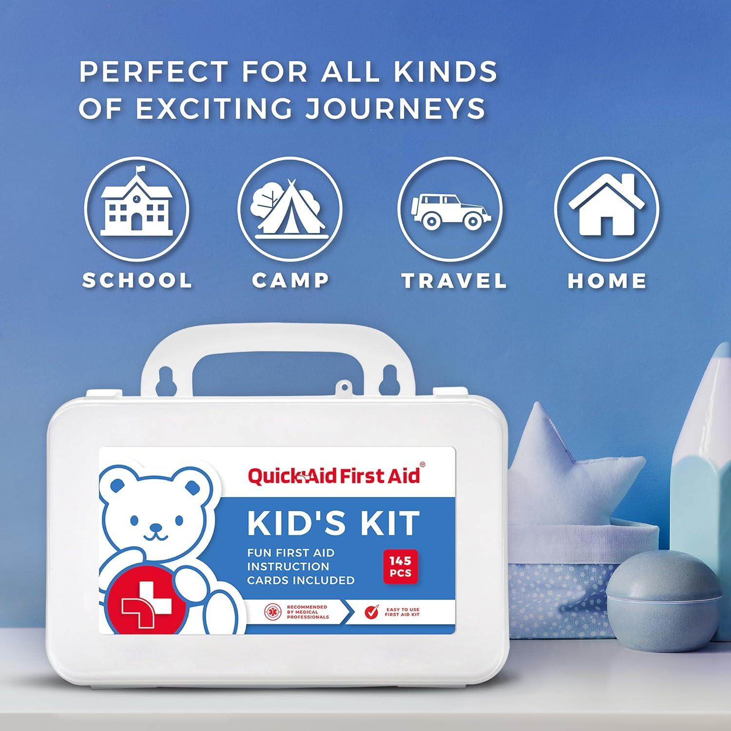 Kit de Primeros Auxilios Quick Aid para Niños - 145 Piezas