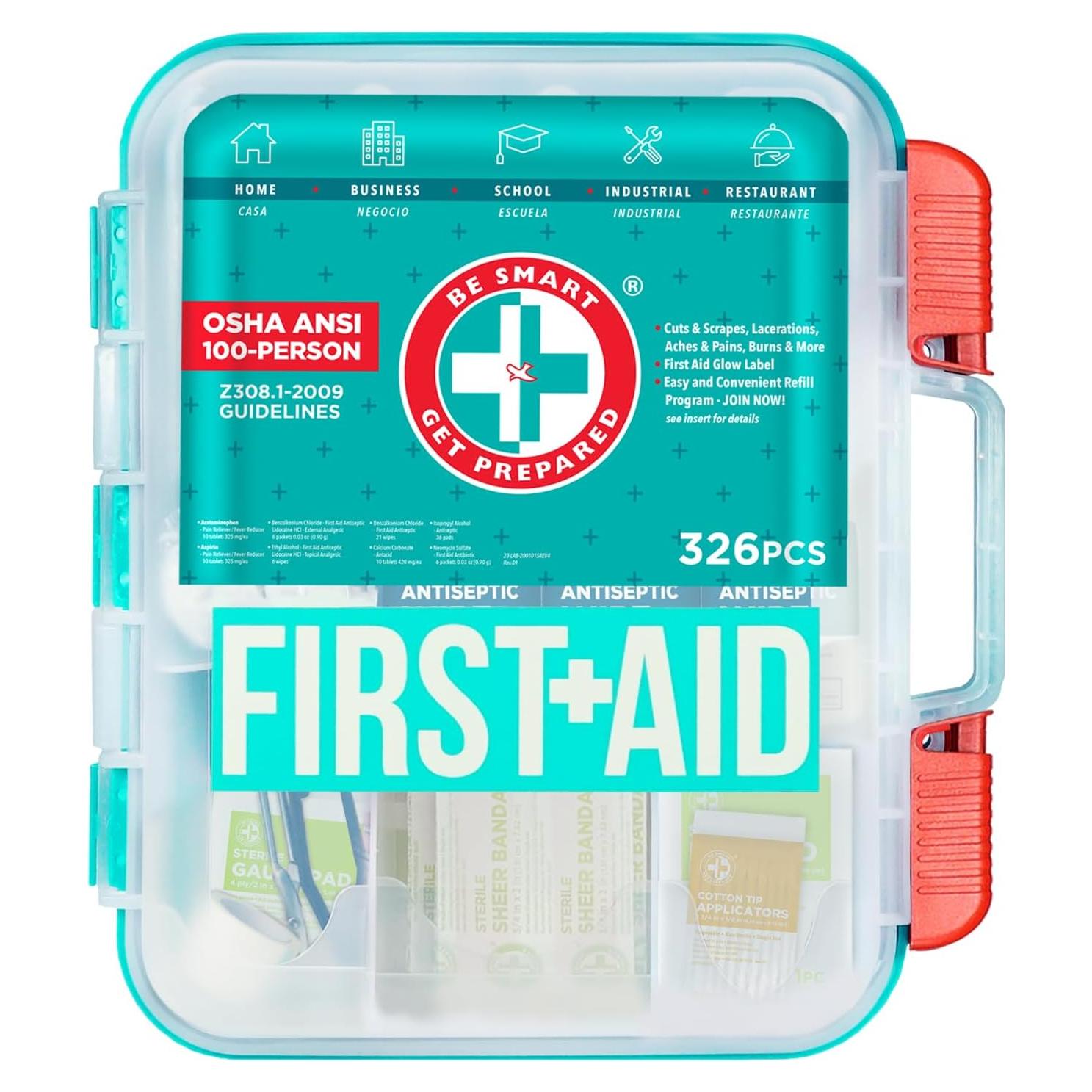 Kit de Primeros Auxilios Be Smart Get Prepared 326 Piezas