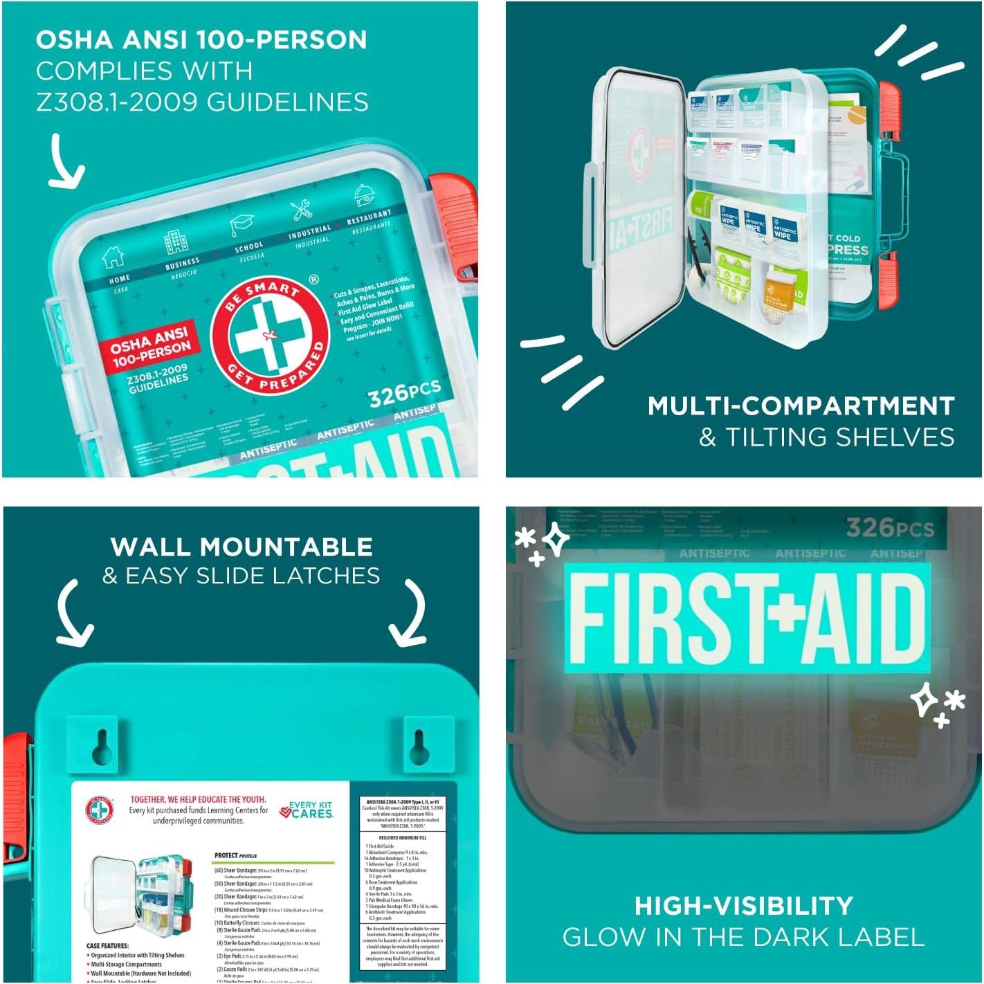 Kit de Primeros Auxilios Be Smart Get Prepared 326 Piezas