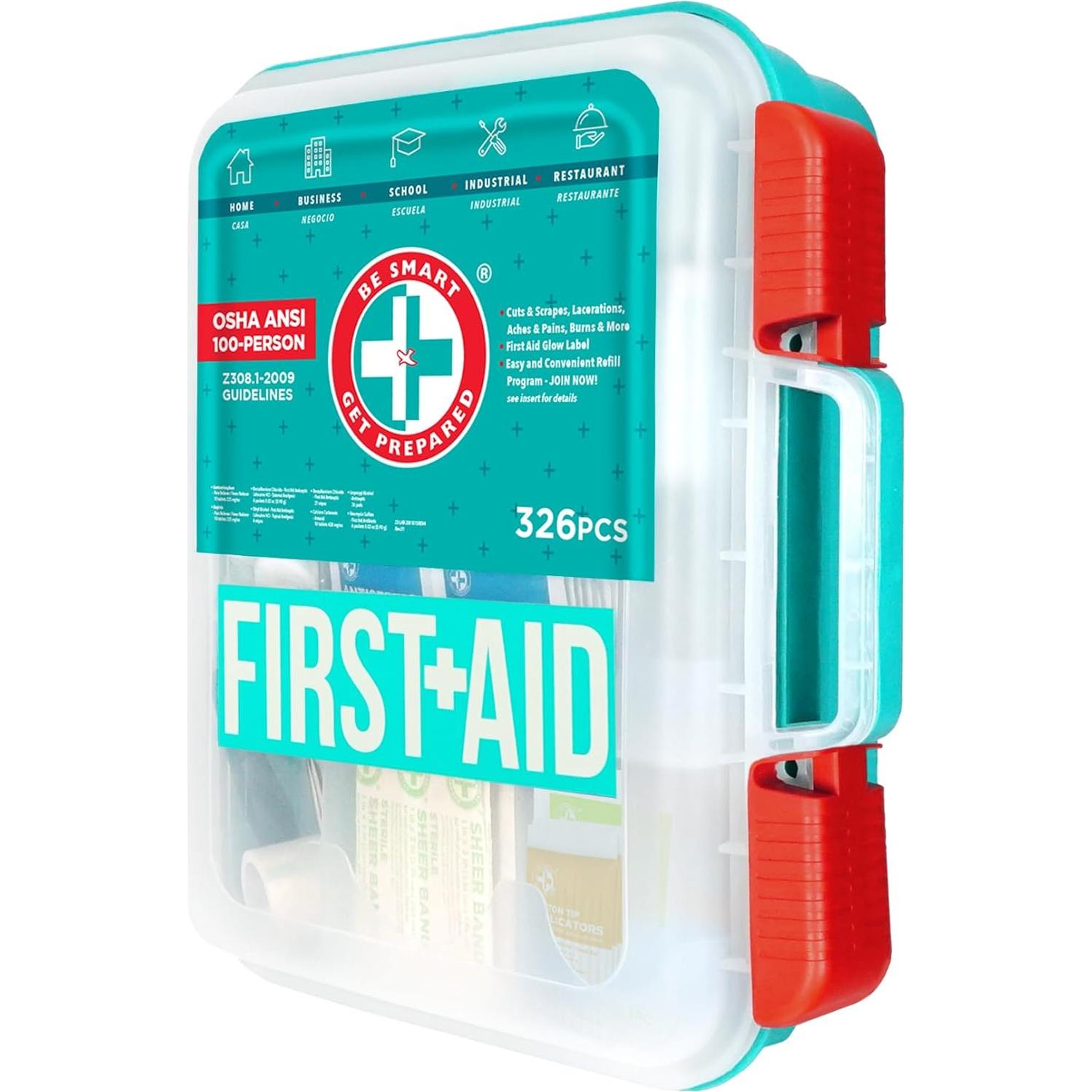 Kit de Primeros Auxilios Be Smart Get Prepared 326 Piezas