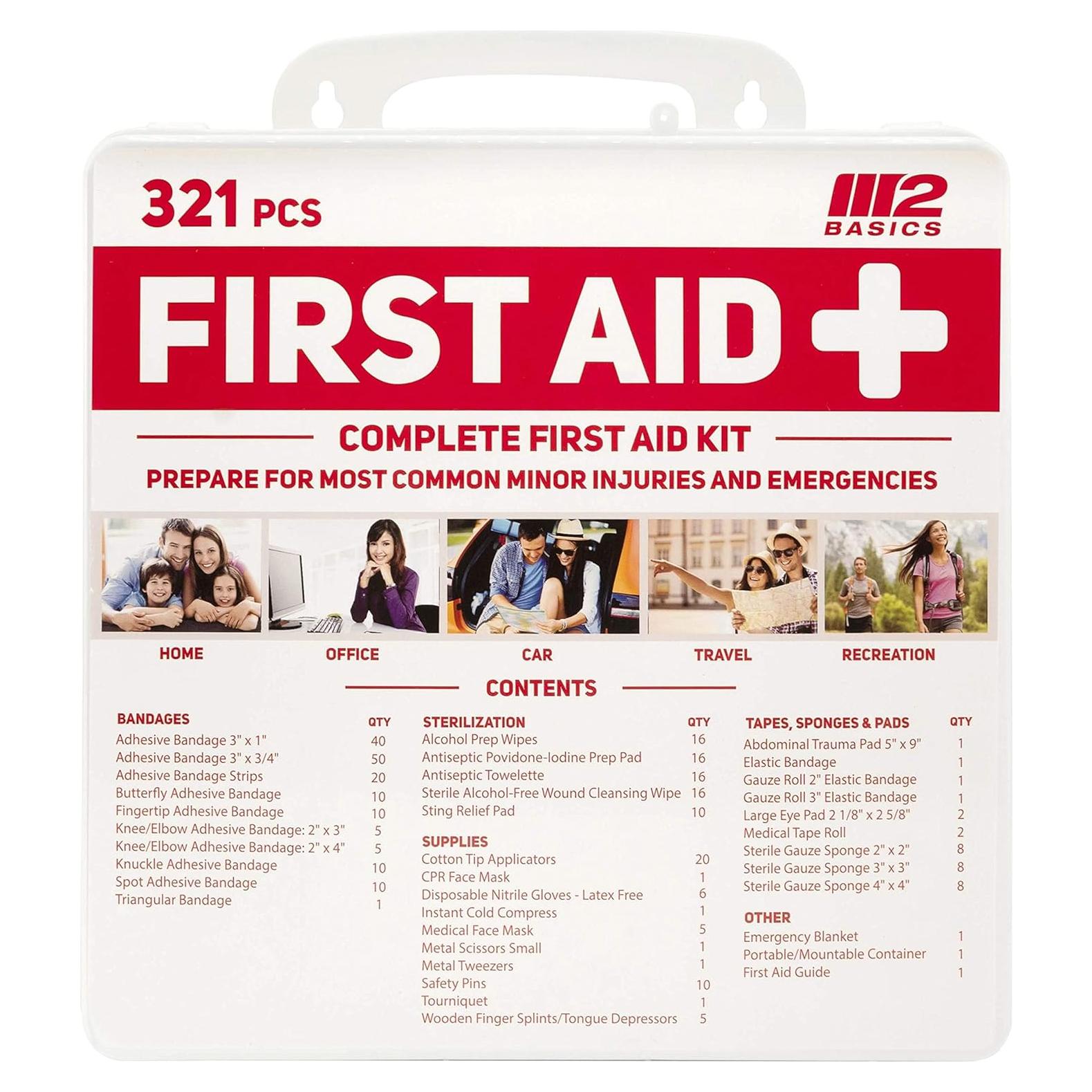 Kit de Primeros Auxilios Completo M2 BASICS 321 Piezas