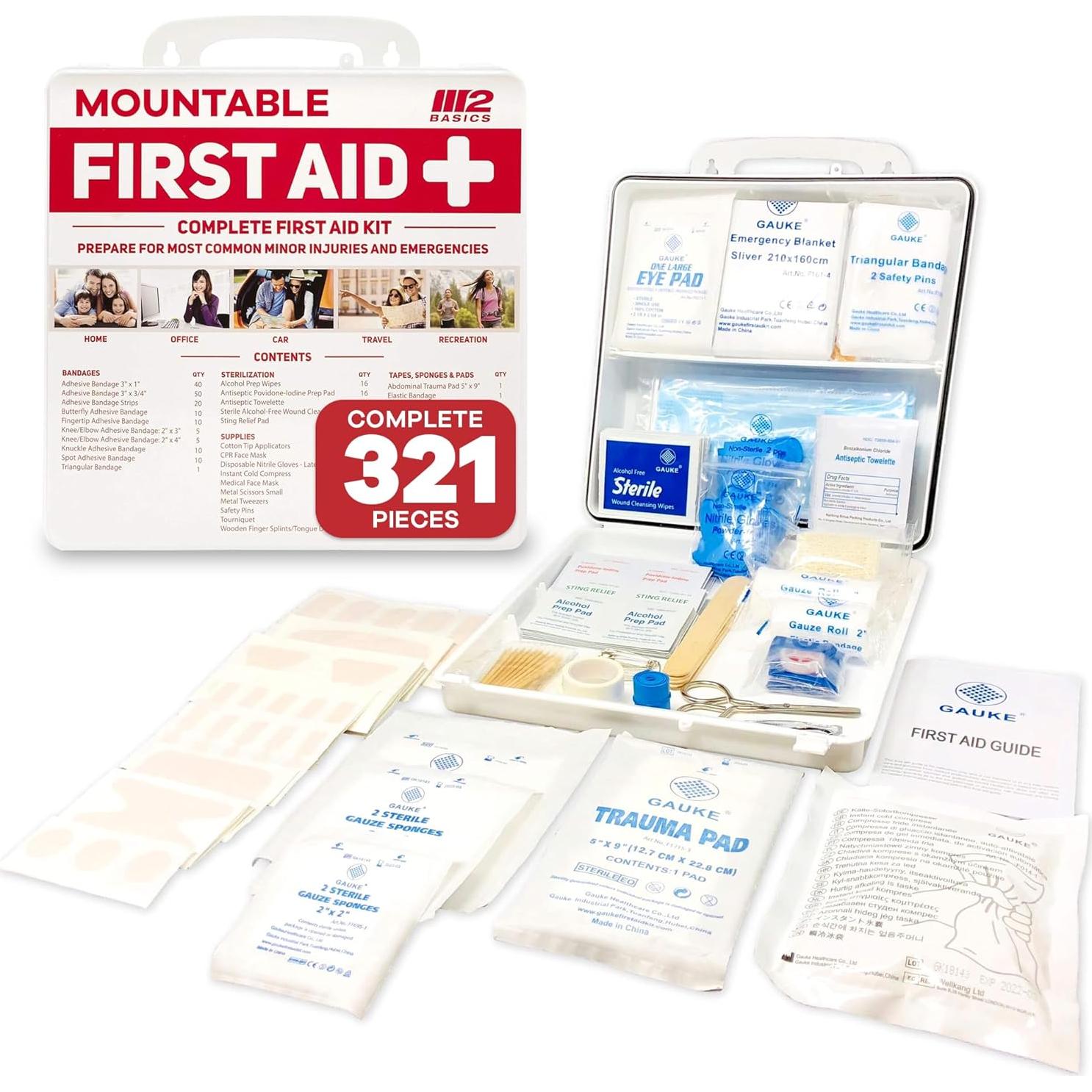 Kit de Primeros Auxilios Completo M2 BASICS 321 Piezas