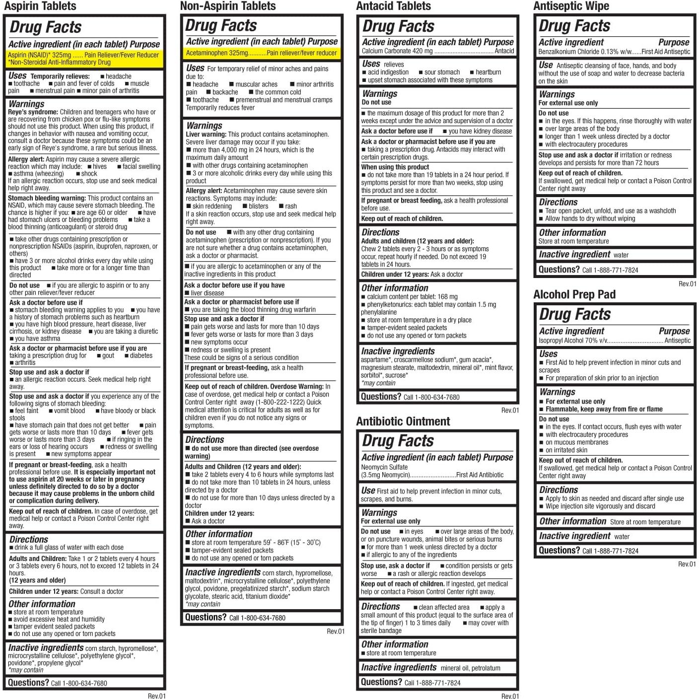 Kit de Primeros Auxilios Be Smart Get Prepared 180 Piezas