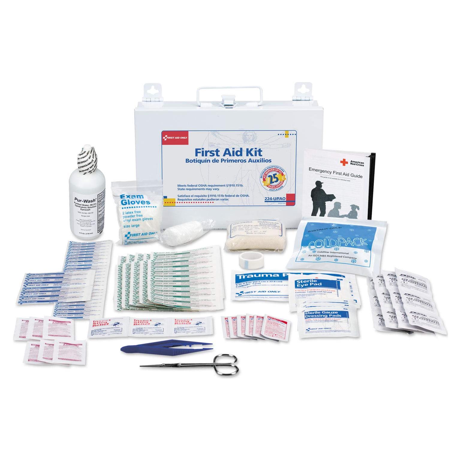 Kit de Primeros Auxilios First Aid Only 224-U para 25 Personas