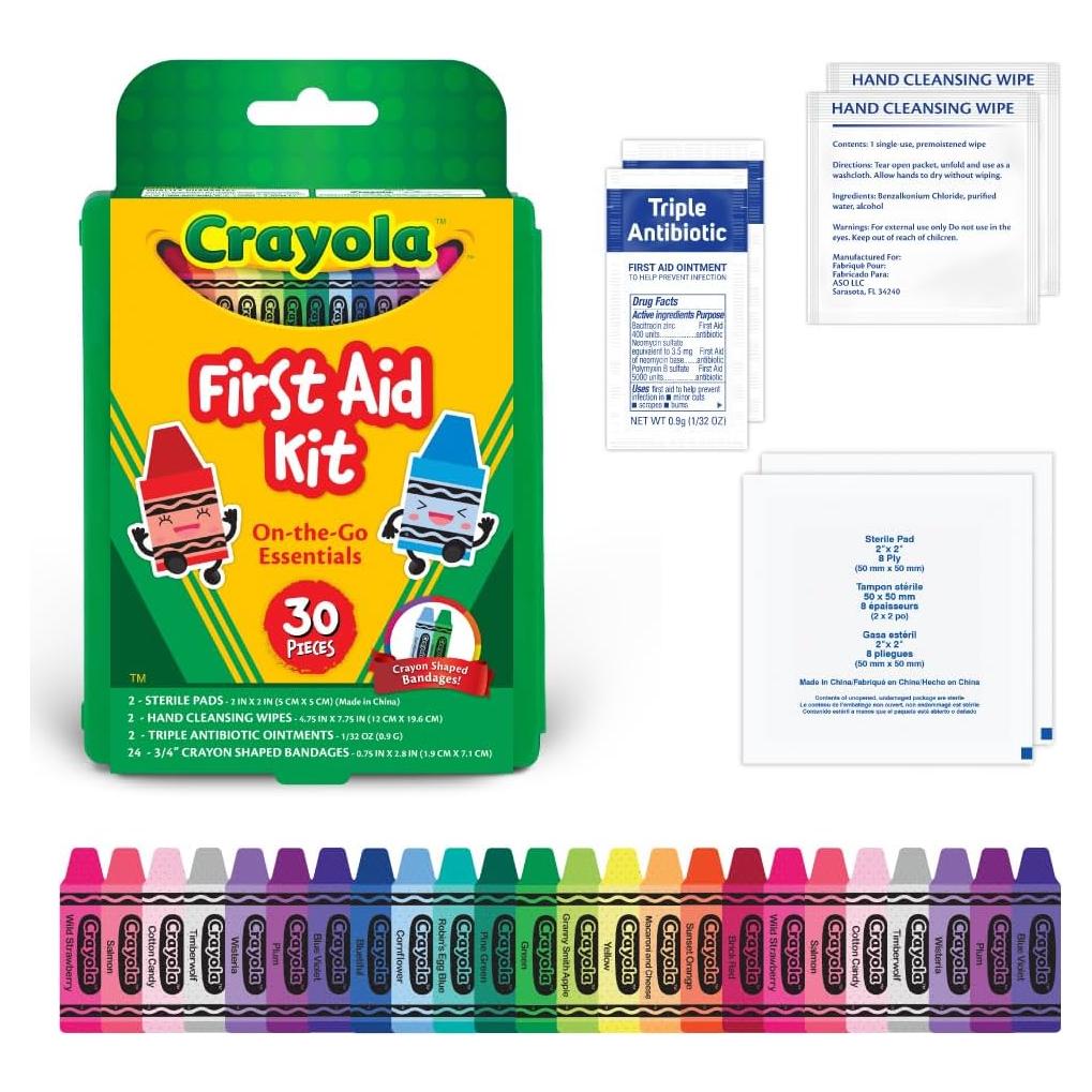 Kit de Primeros Auxilios Crayola 30 Piezas Compacto para Viajes