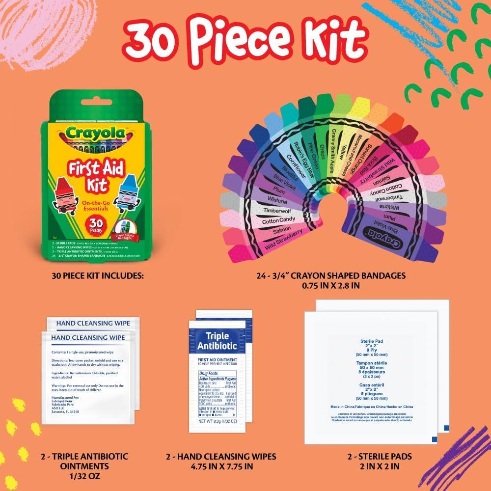 Kit de Primeros Auxilios Crayola 30 Piezas Compacto para Viajes