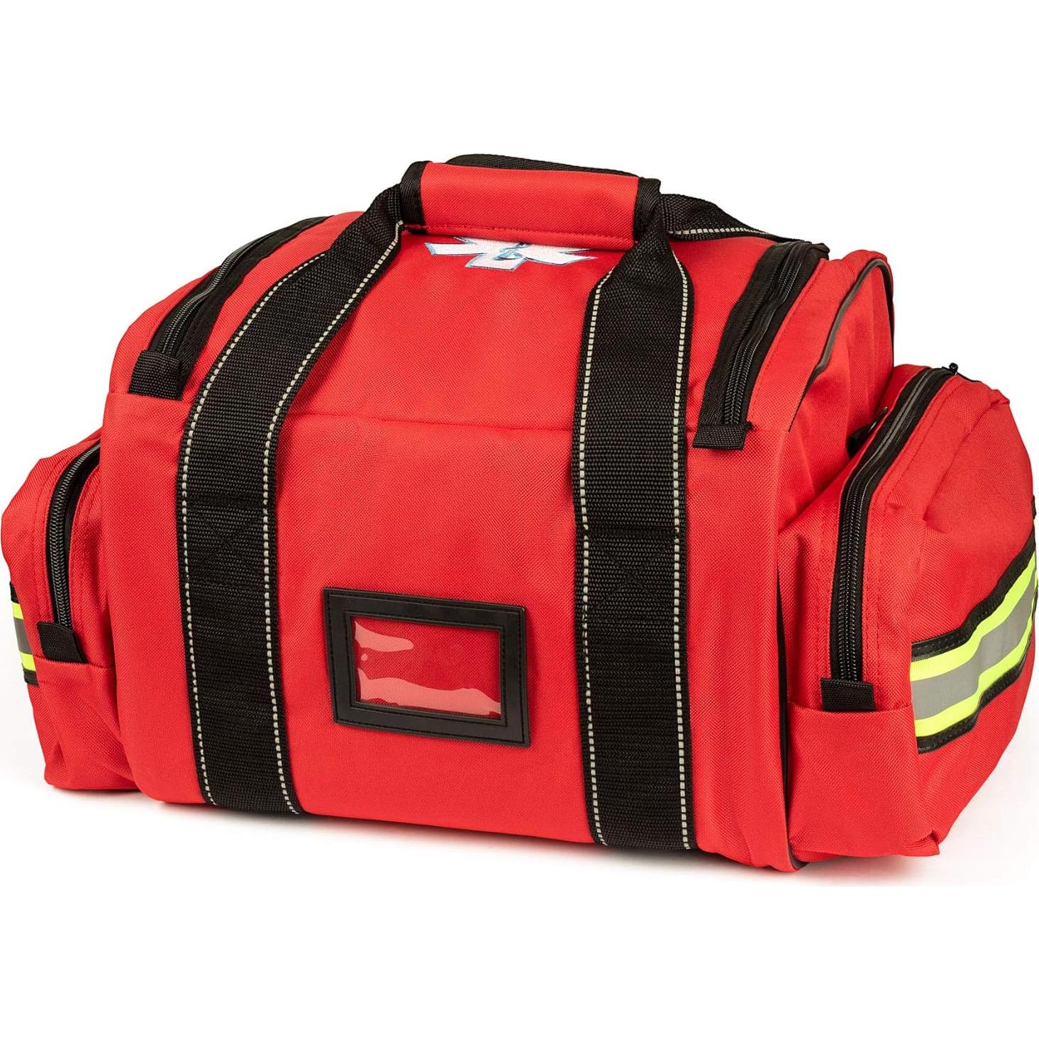 Bolsa de Primeros Auxilios Scherber Roja | Kit Médico Profesional EMT con 250 Suministros