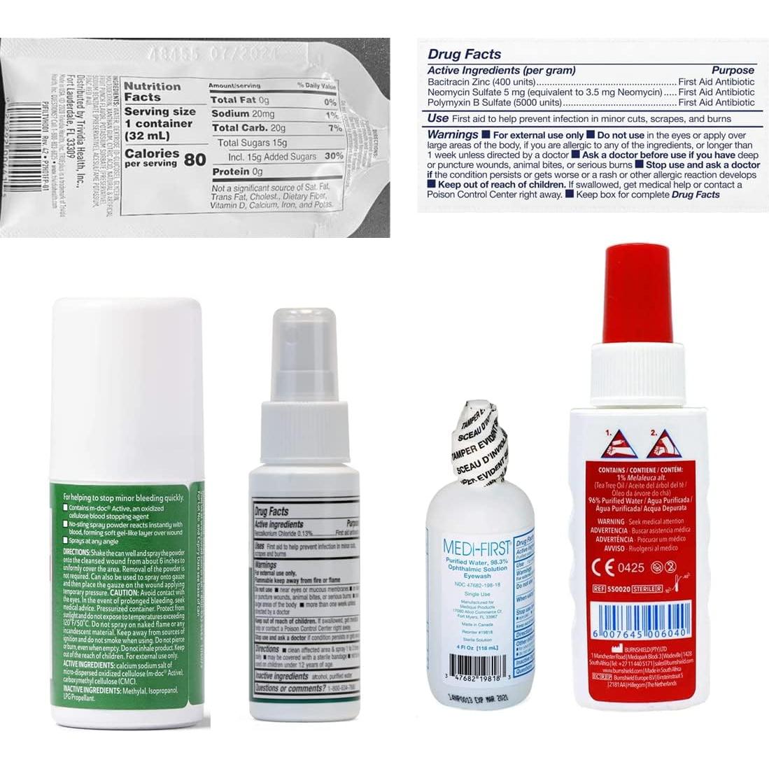 Bolsa de Primeros Auxilios Scherber Roja | Kit Médico Profesional EMT con 250 Suministros