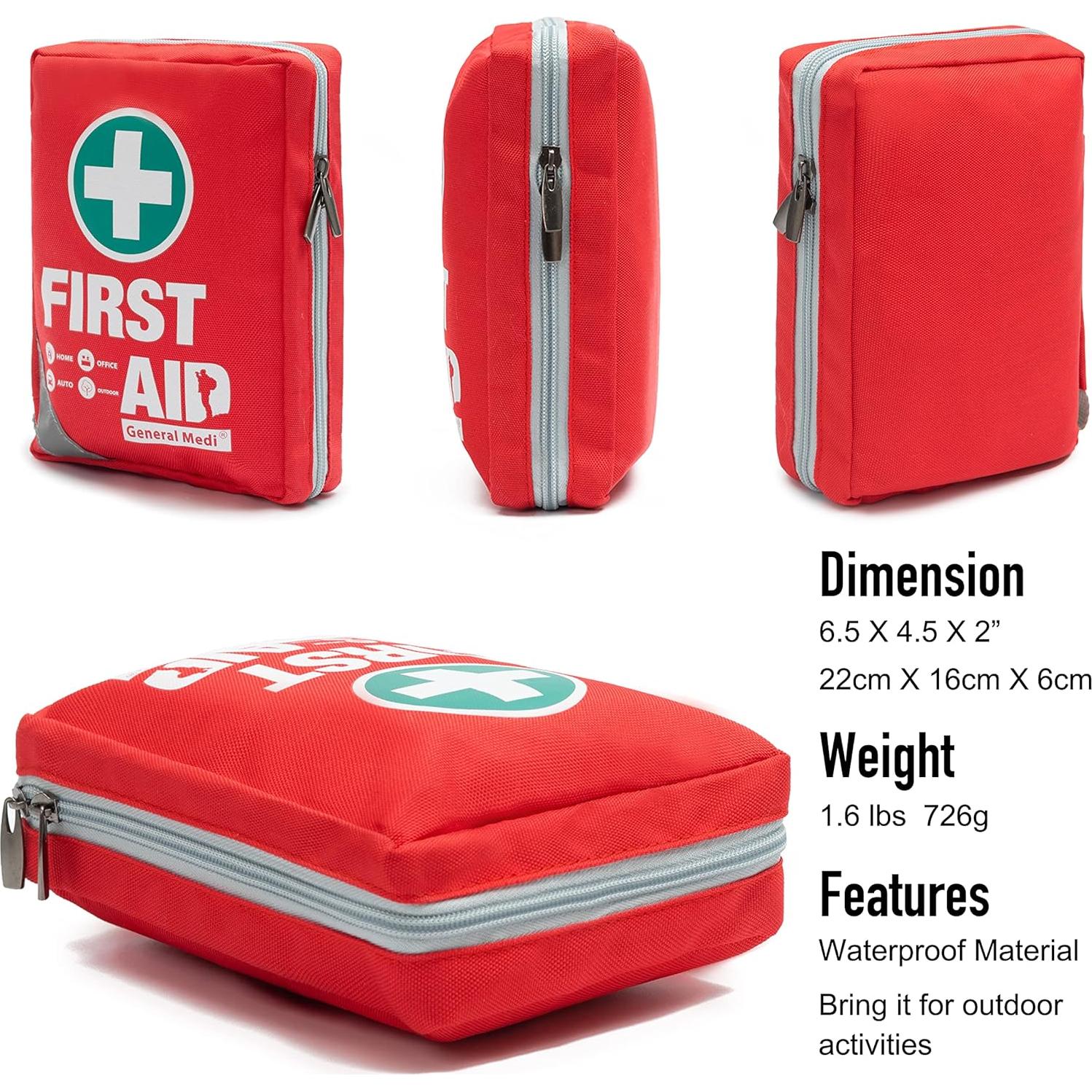 Kit de Primeros Auxilios General Medi - 175 Piezas Compacto