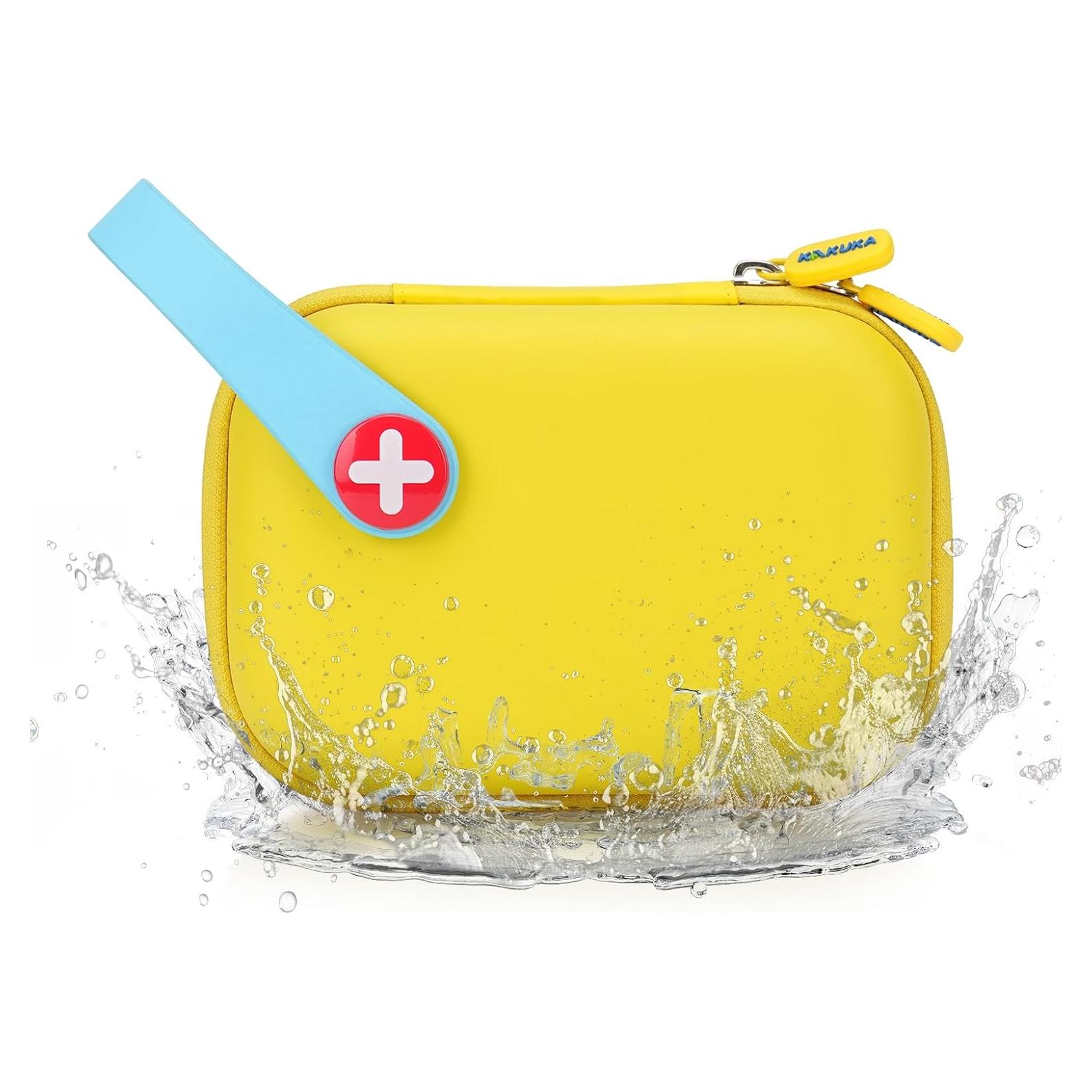 Kit de Primeros Auxilios KakuKa 113 Piezas Impermeable Amarillo