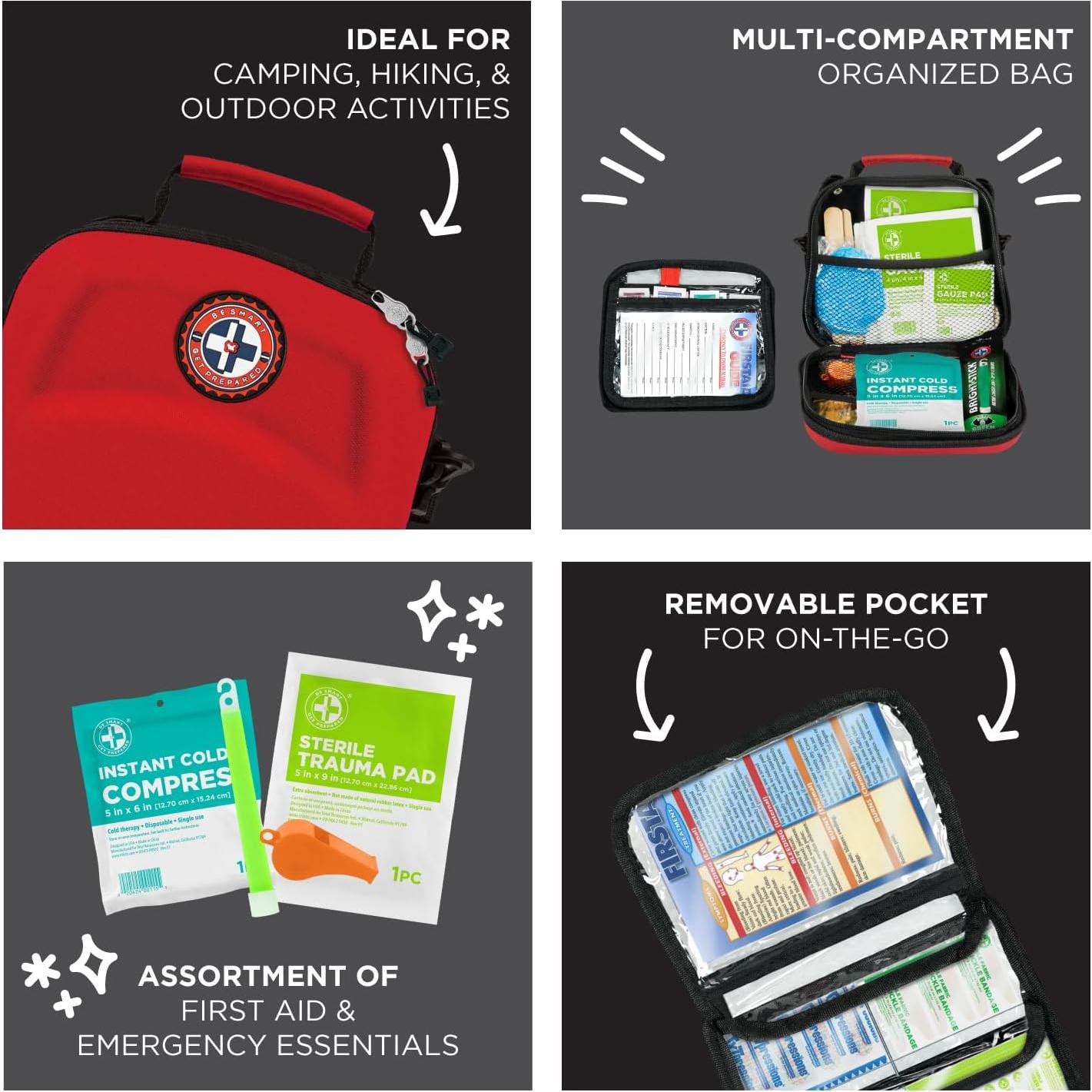 Kit de Primeros Auxilios Be Smart 303 Piezas - Hogar, Oficina, Viajes